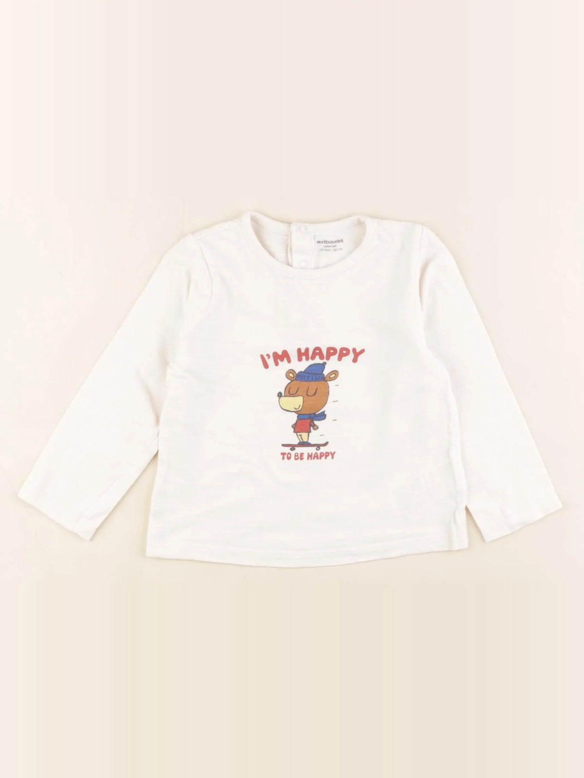 Vertbaudet - tee-shirt blanc - 24 mois
