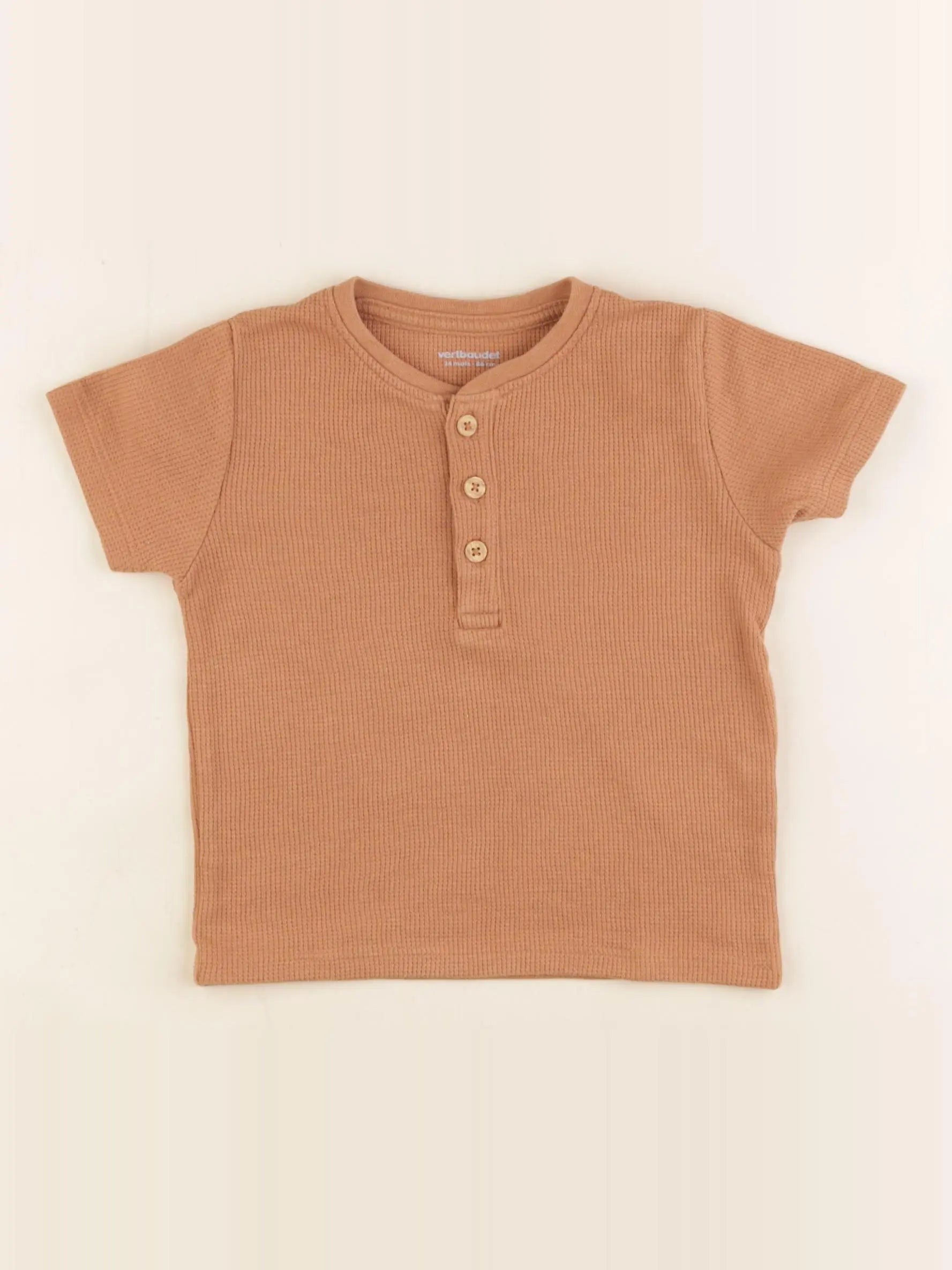 Vertbaudet - tee-shirt marron - 24 mois