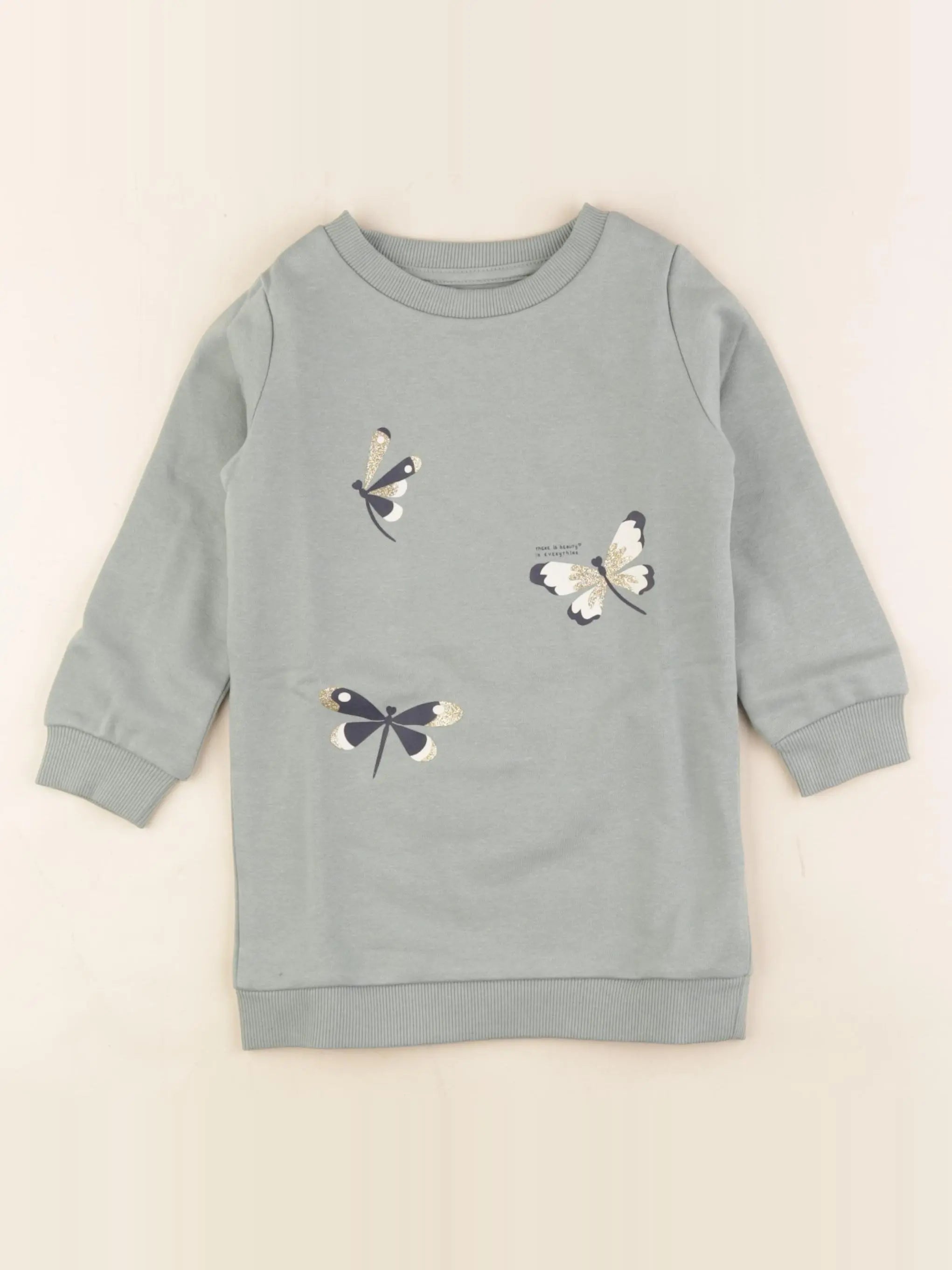 Vertbaudet - robe vert - 2 ans