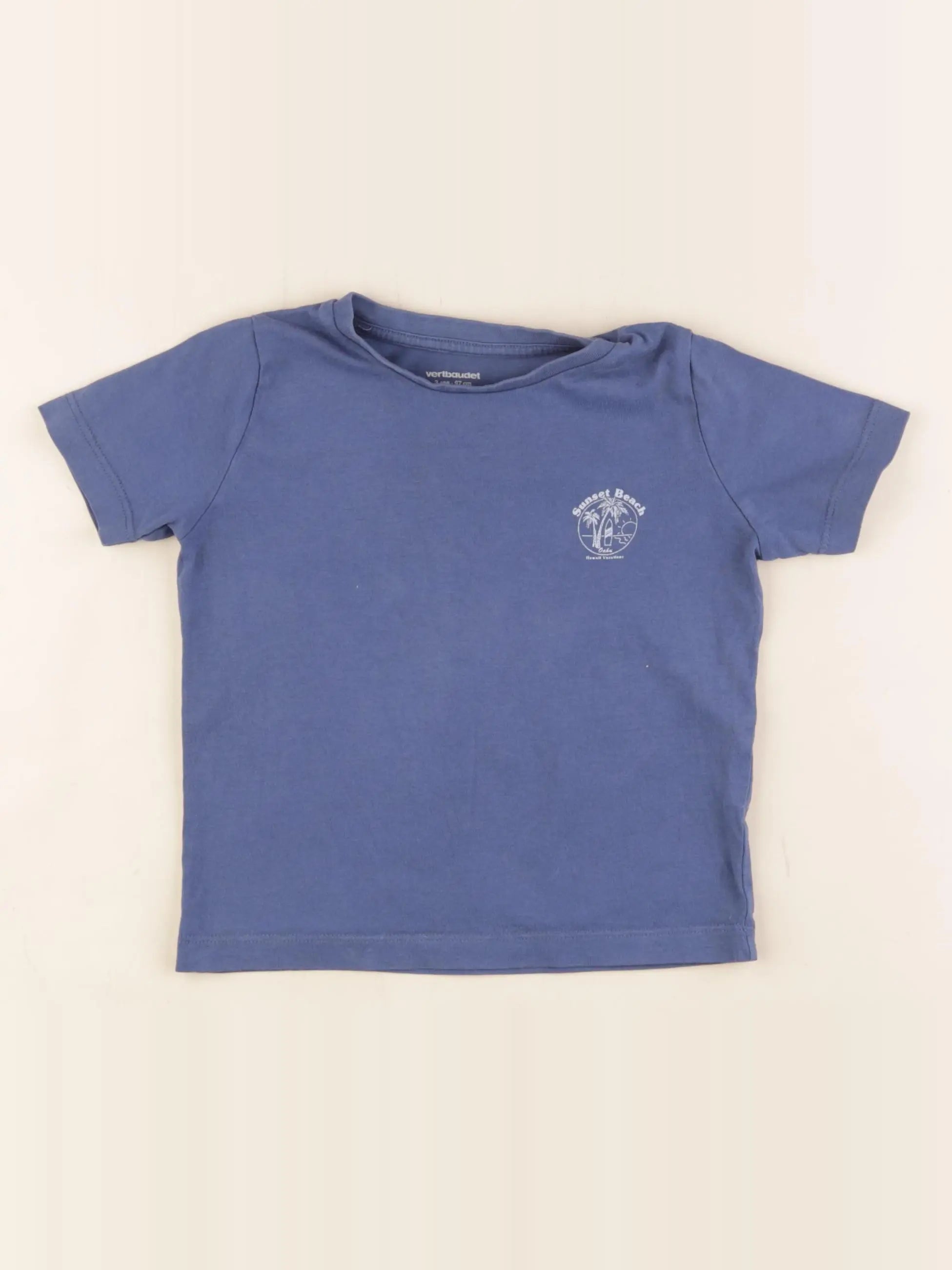 Vertbaudet - tee-shirt bleu - 3 ans
