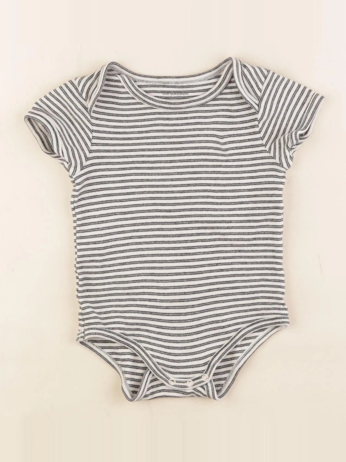 Vertbaudet - body beige, noir - 2 ans