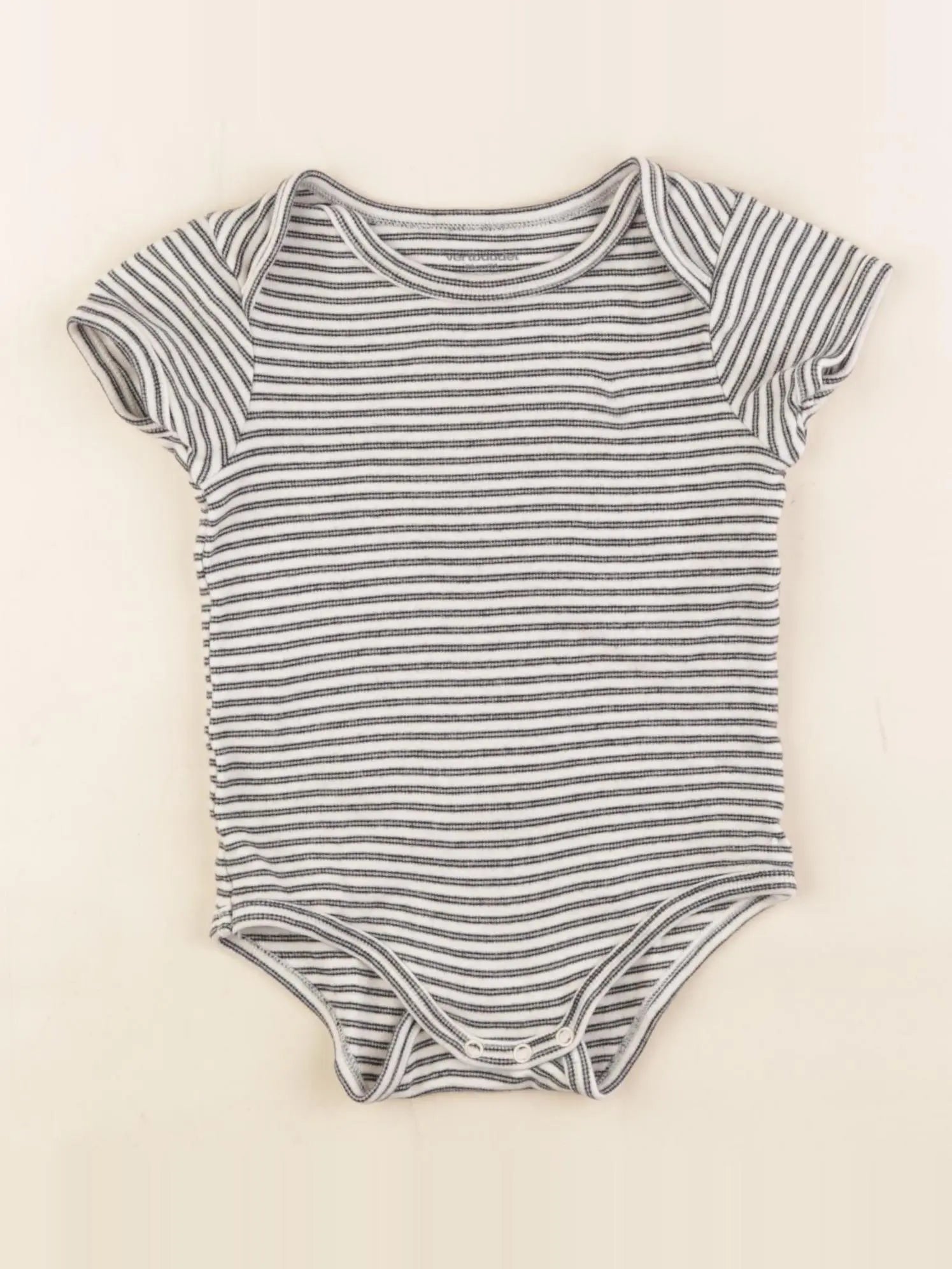 Vertbaudet - body beige, noir - 2 ans