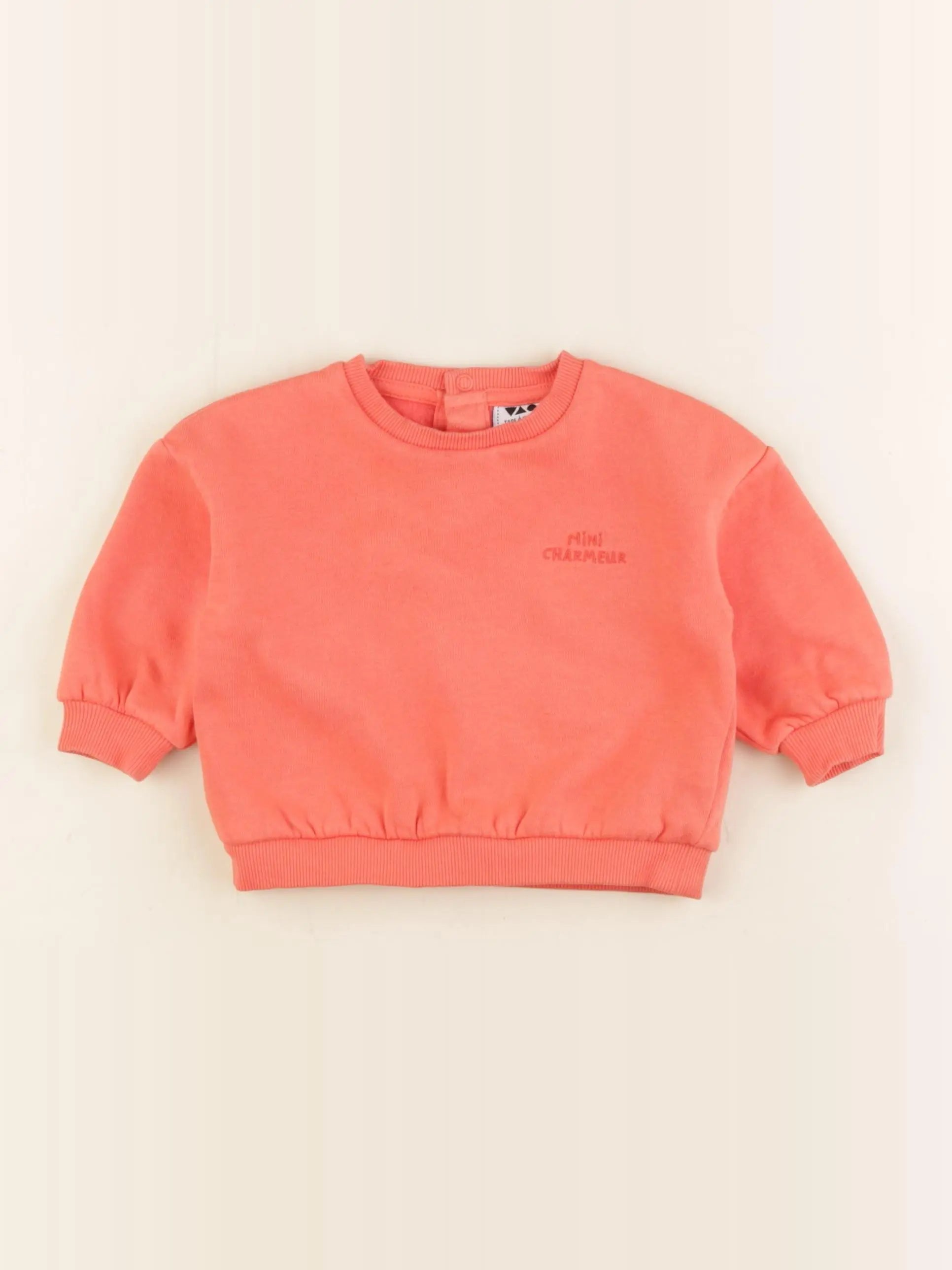 Tape à l'oeil - sweat orange - 6 mois