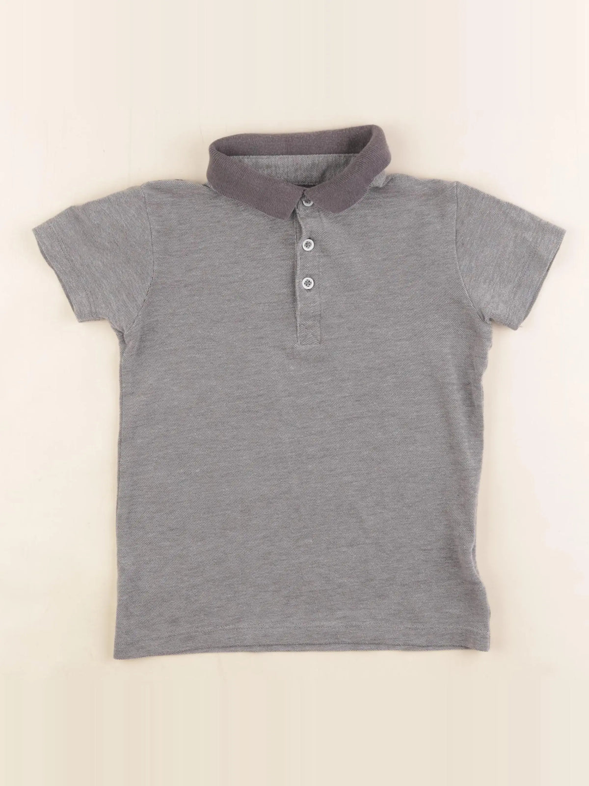 Vertbaudet - polo gris - 5 ans