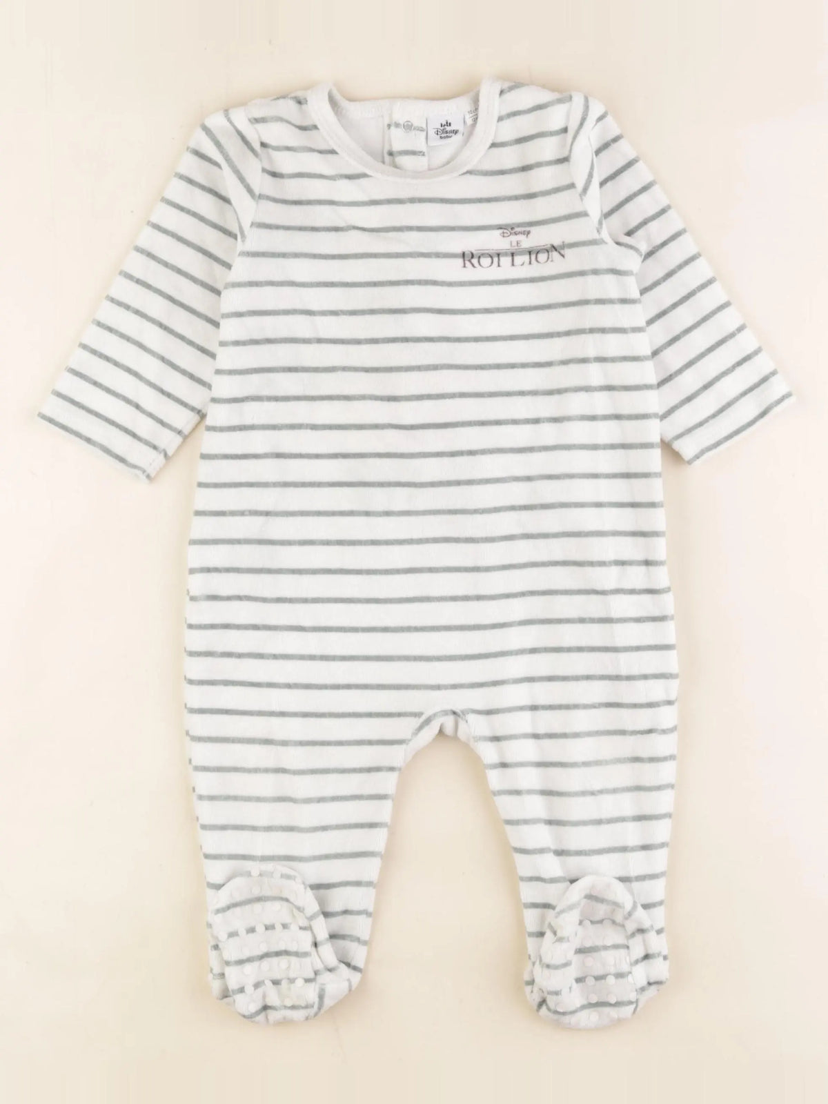 Vertbaudet - pyjama velours blanc - 12 mois