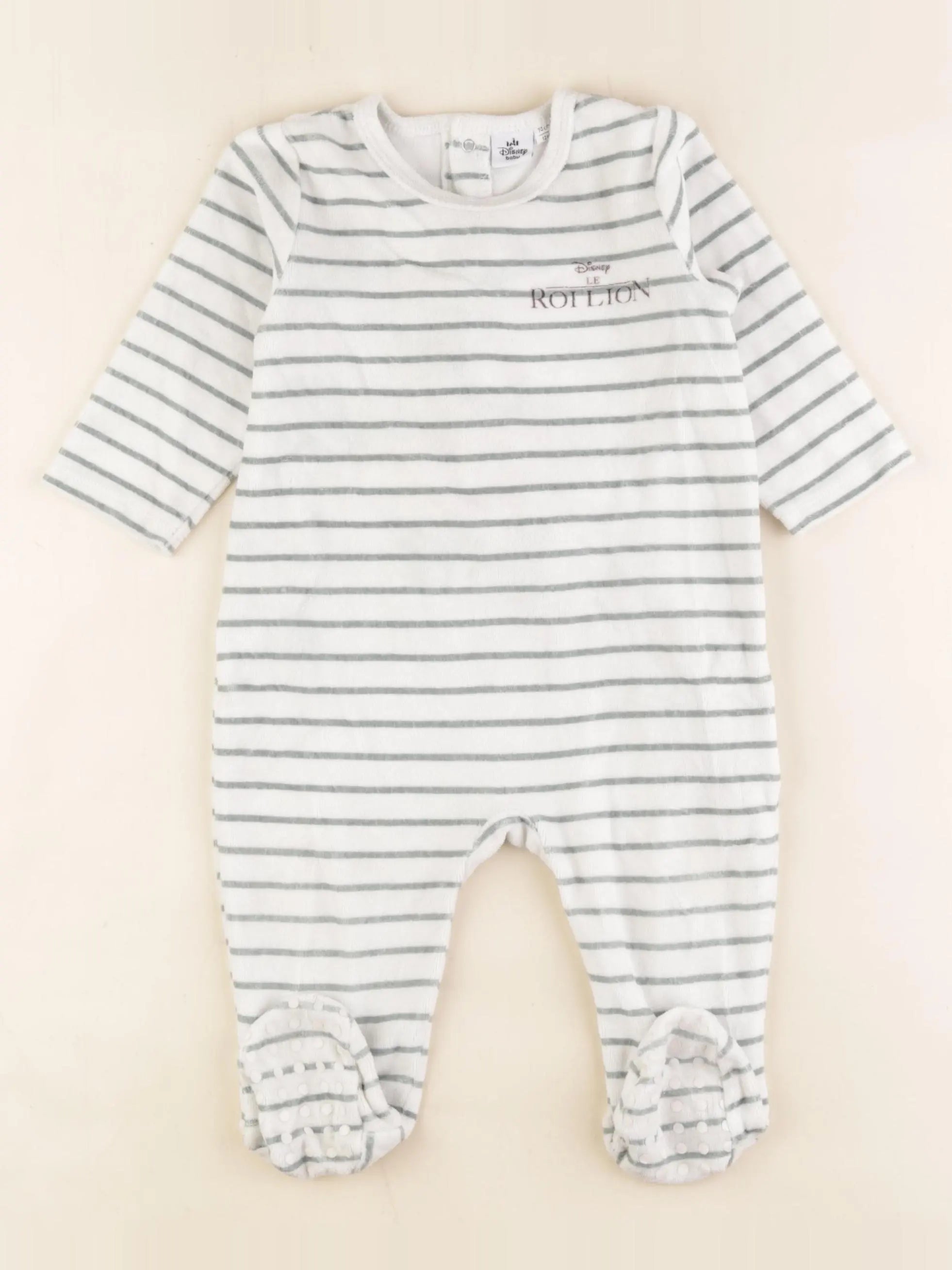 Vertbaudet - pyjama velours blanc - 12 mois