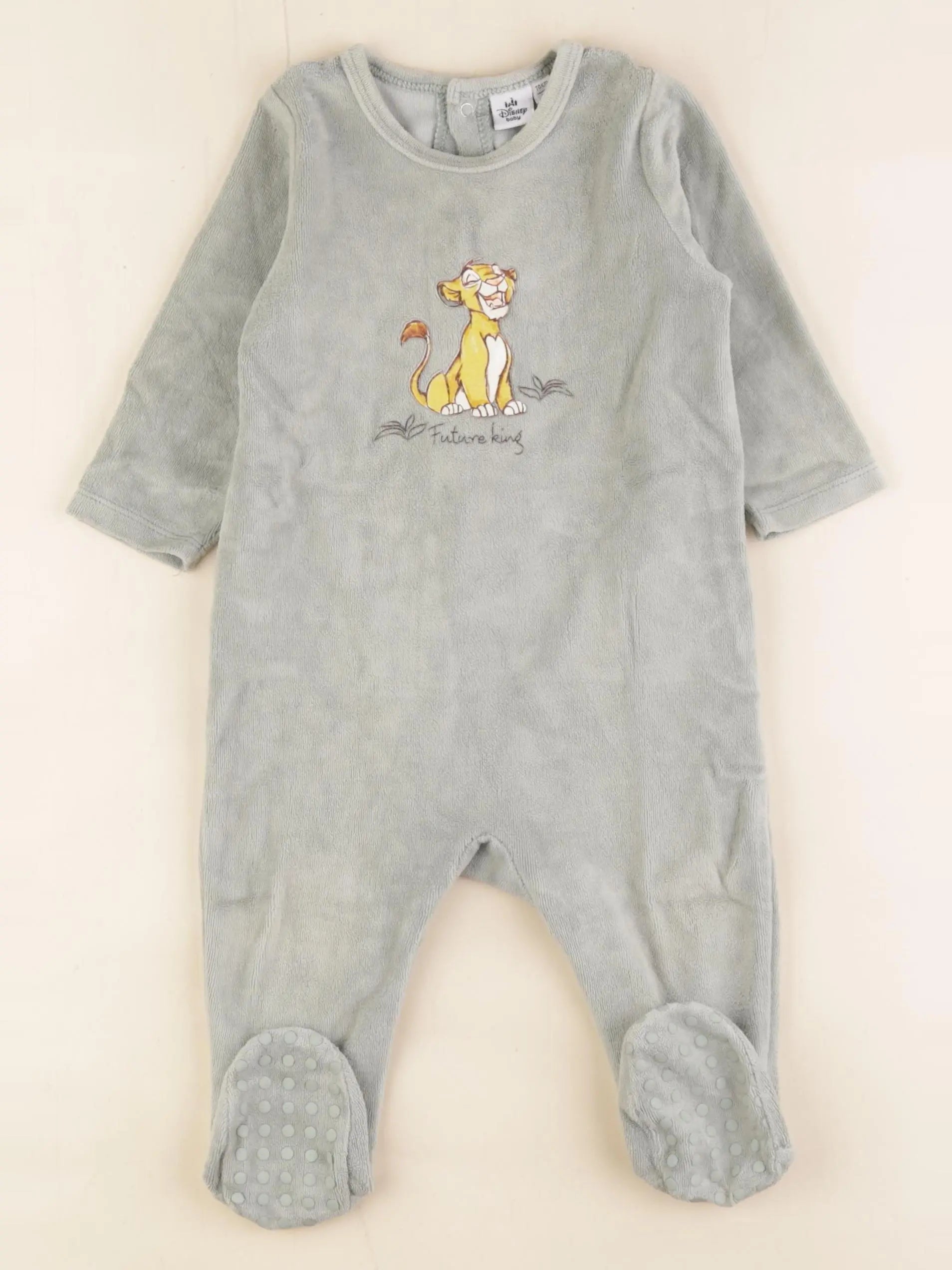 Vertbaudet - pyjama velours vert - 12 mois