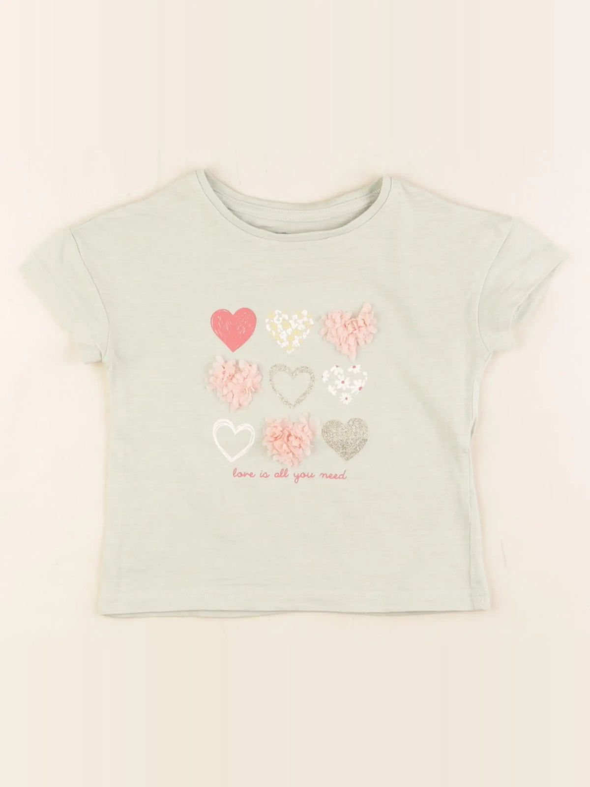 Vertbaudet - tee-shirt vert - 2 ans