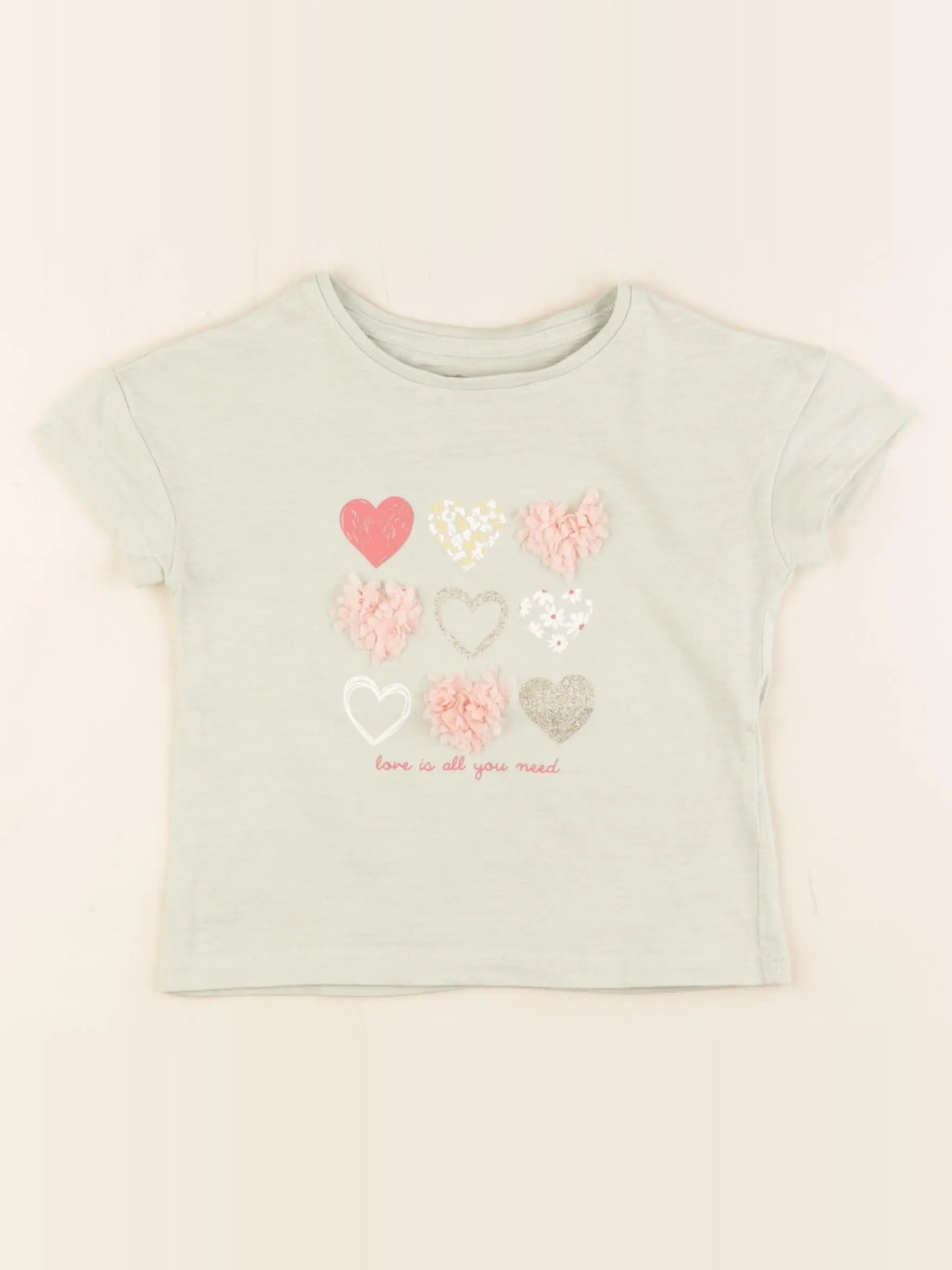 Vertbaudet - tee-shirt vert - 2 ans