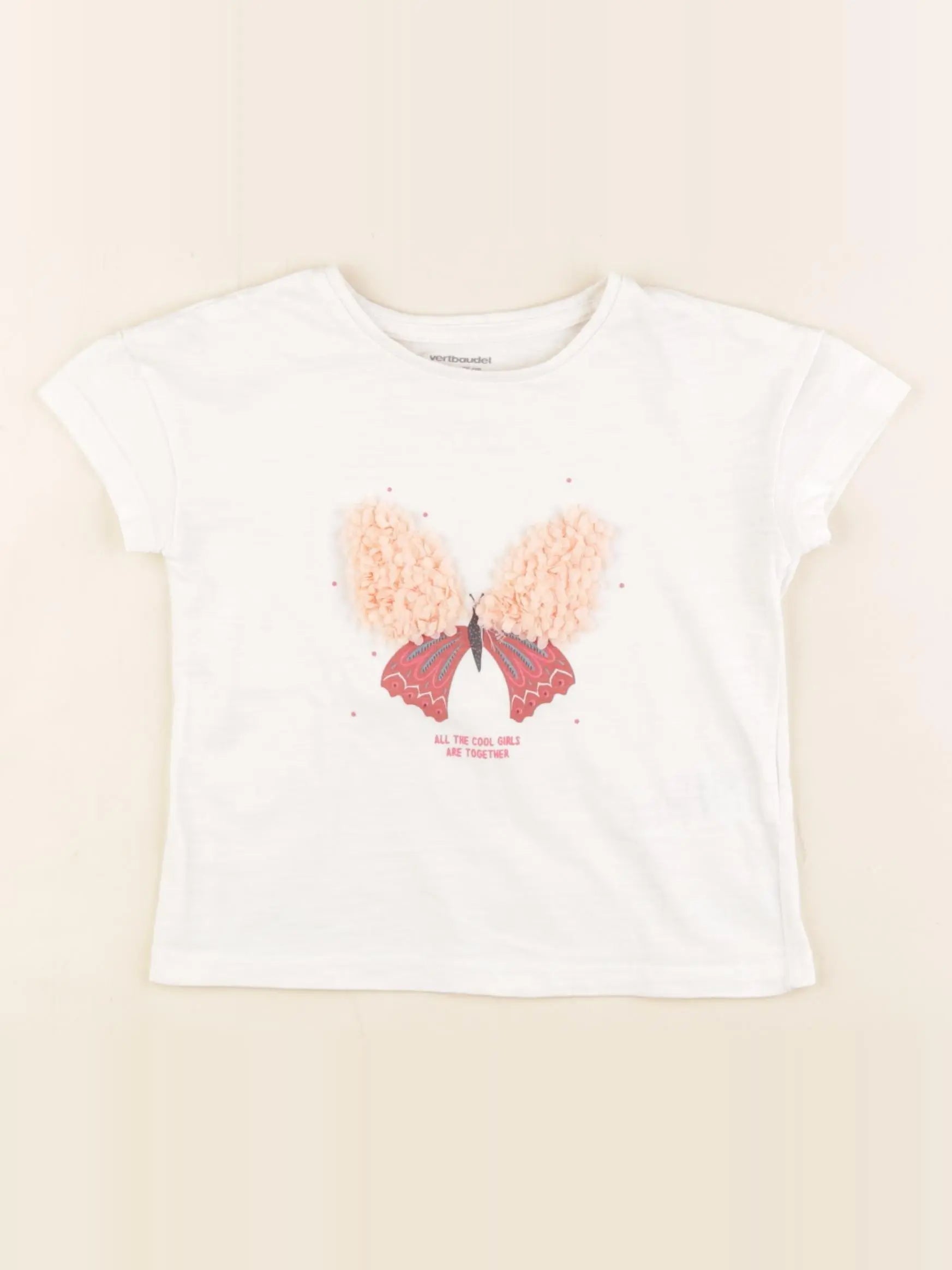 Vertbaudet - tee-shirt blanc - 2 ans