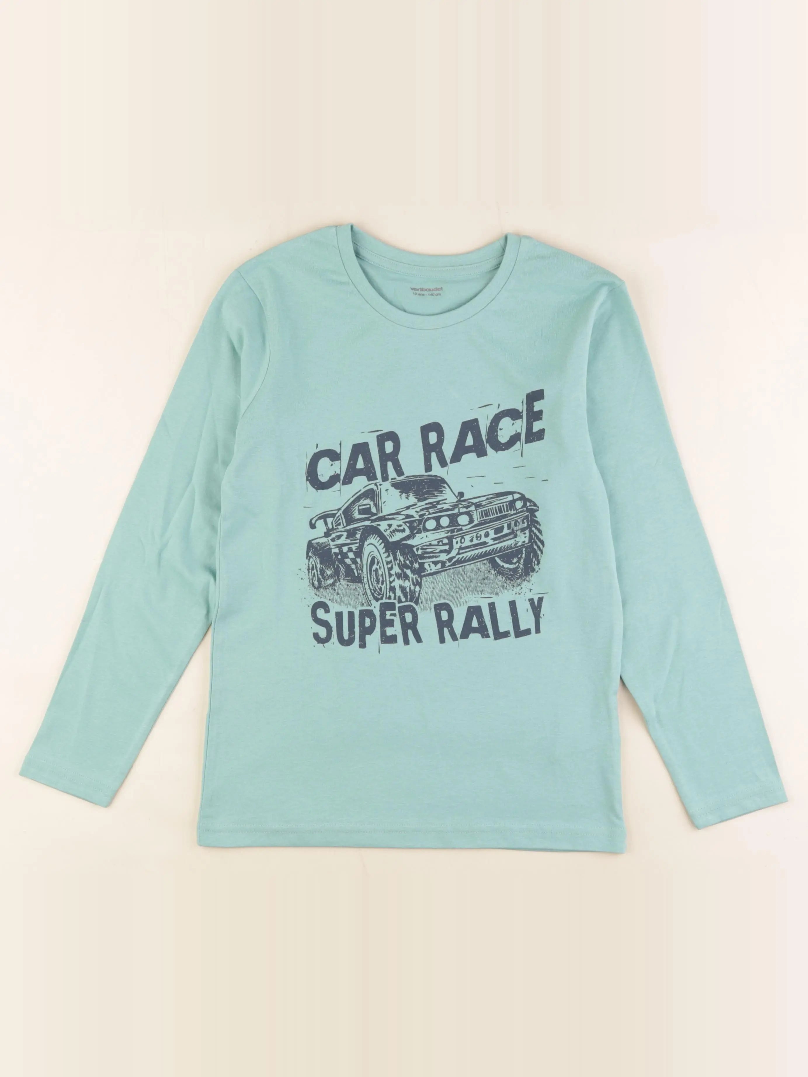 Vertbaudet - tee-shirt vert - 10 ans