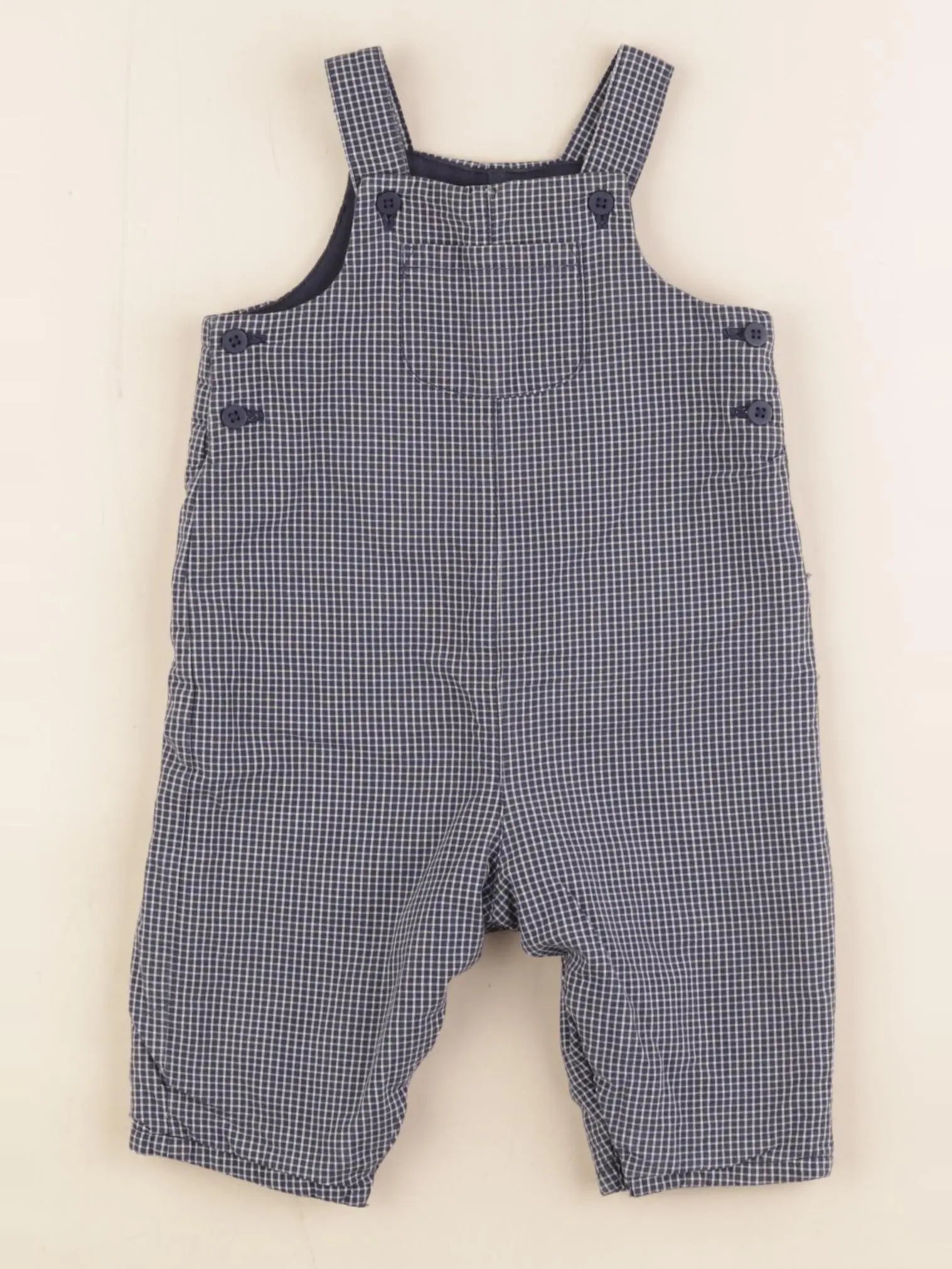 Boutchou - salopette doublé bleu - 3 mois