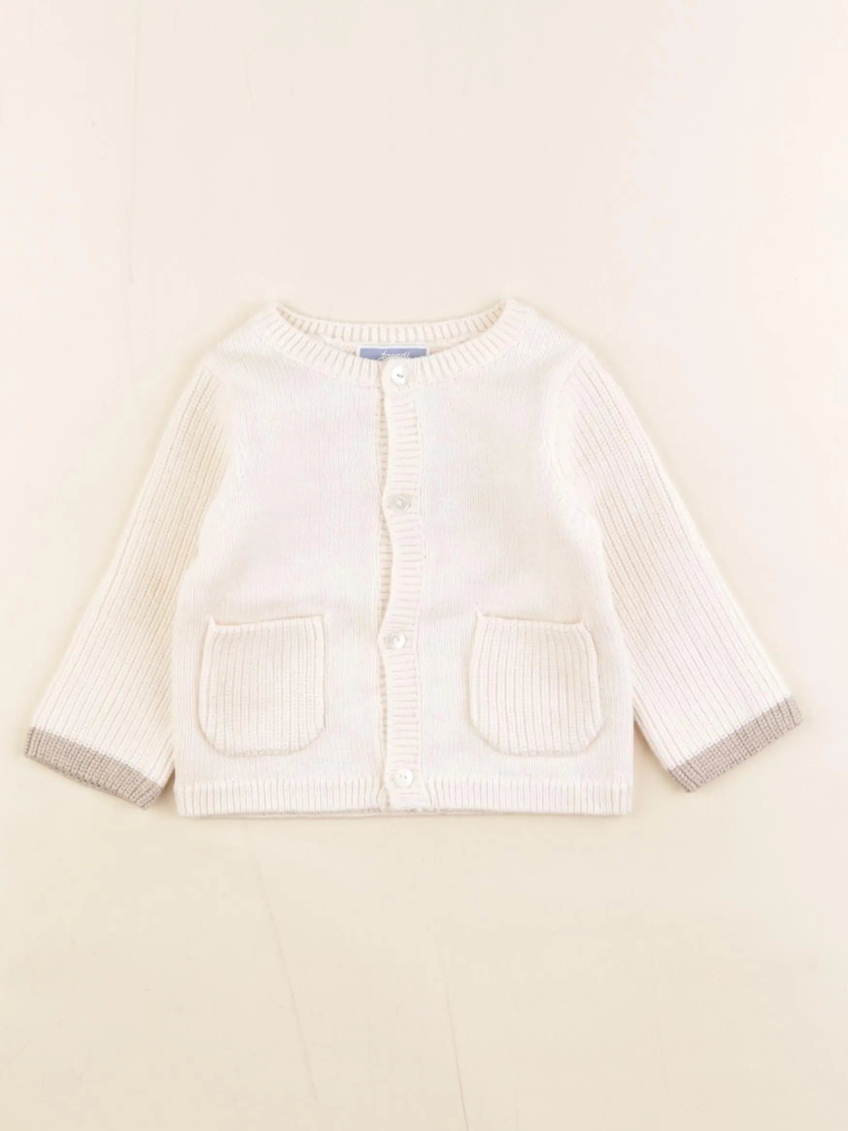 Jacadi - gilet beige - 6 mois