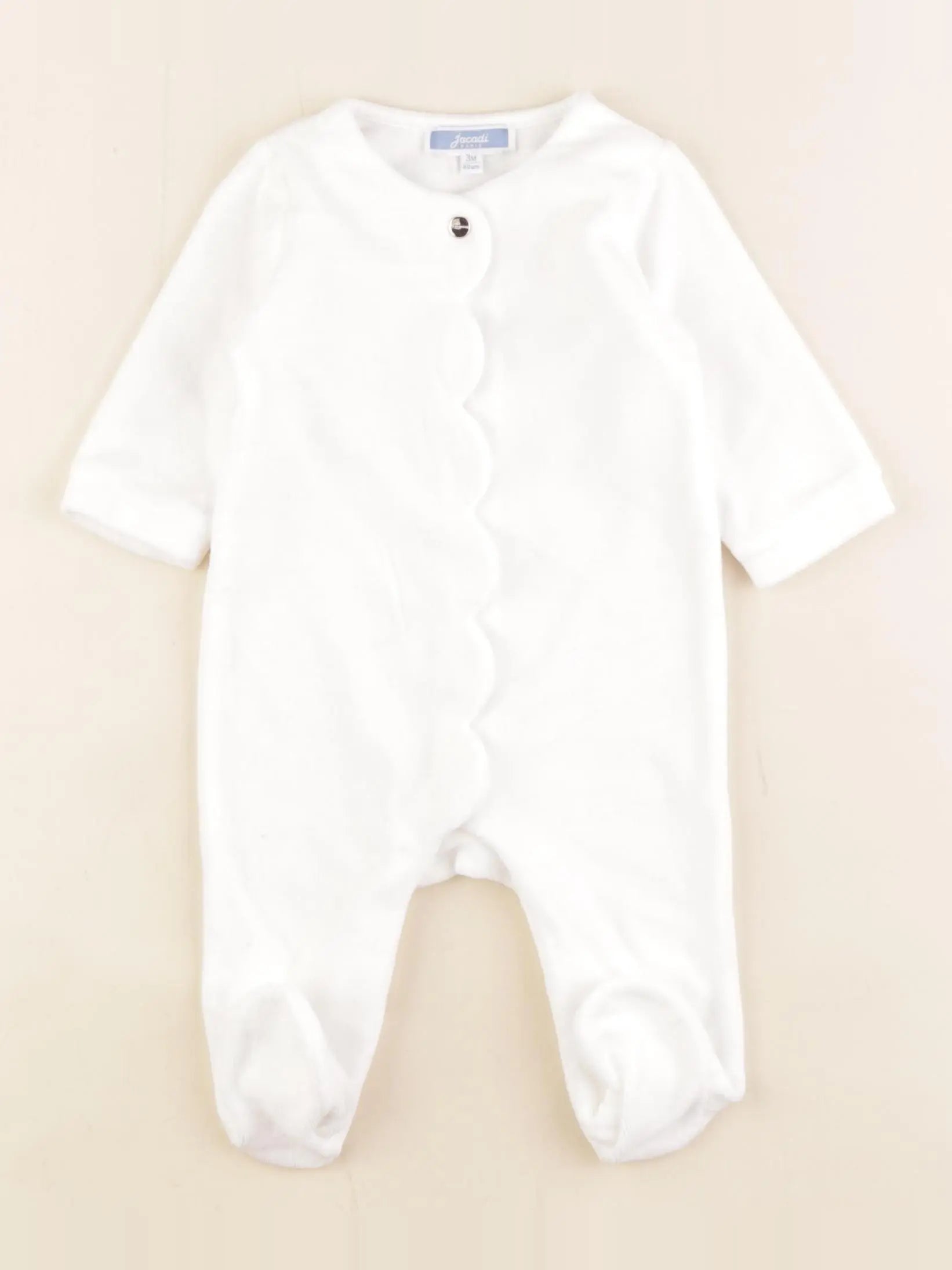 Jacadi - pyjama velours blanc - 3 mois