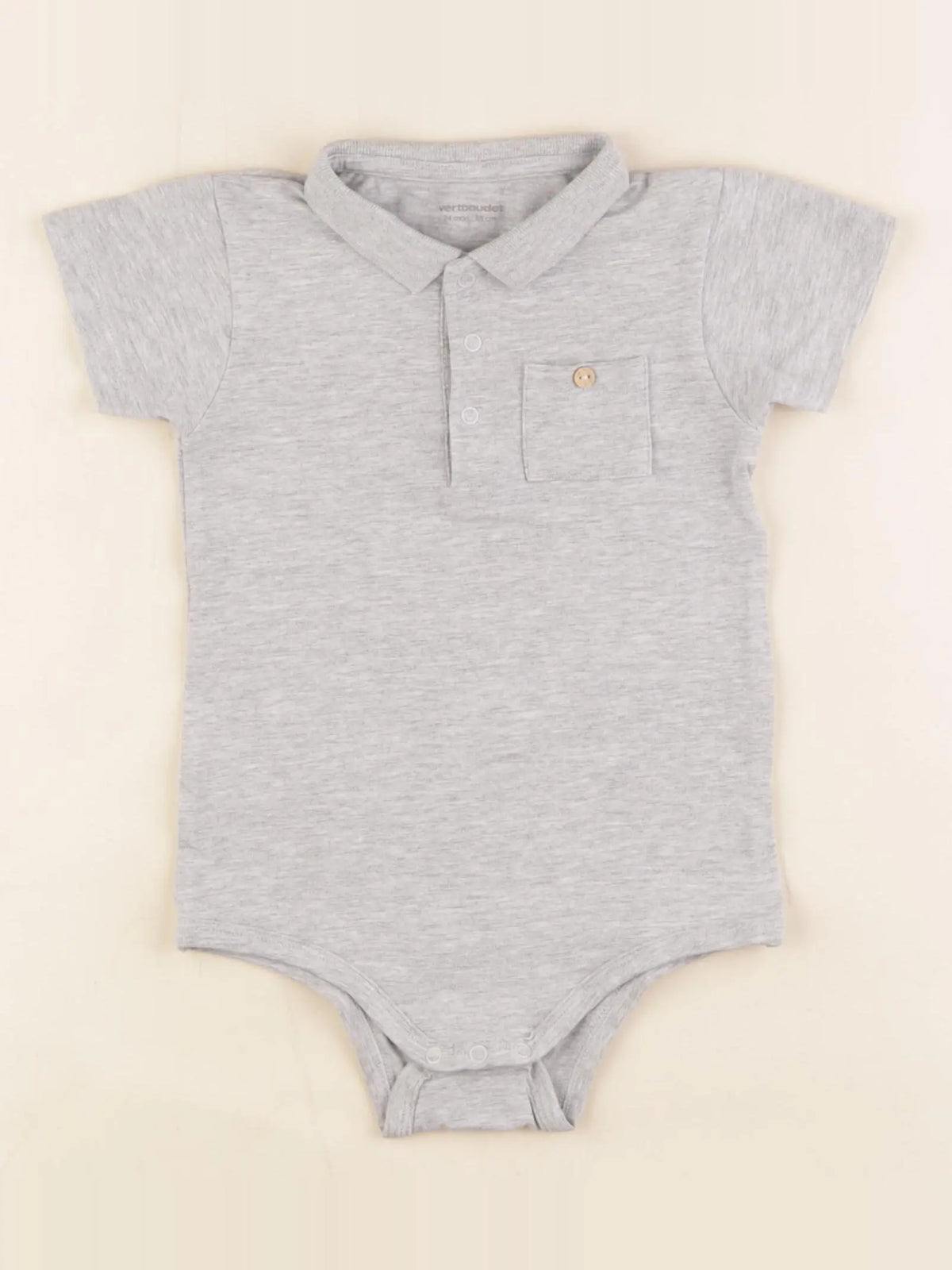 Vertbaudet - body gris - 24 mois