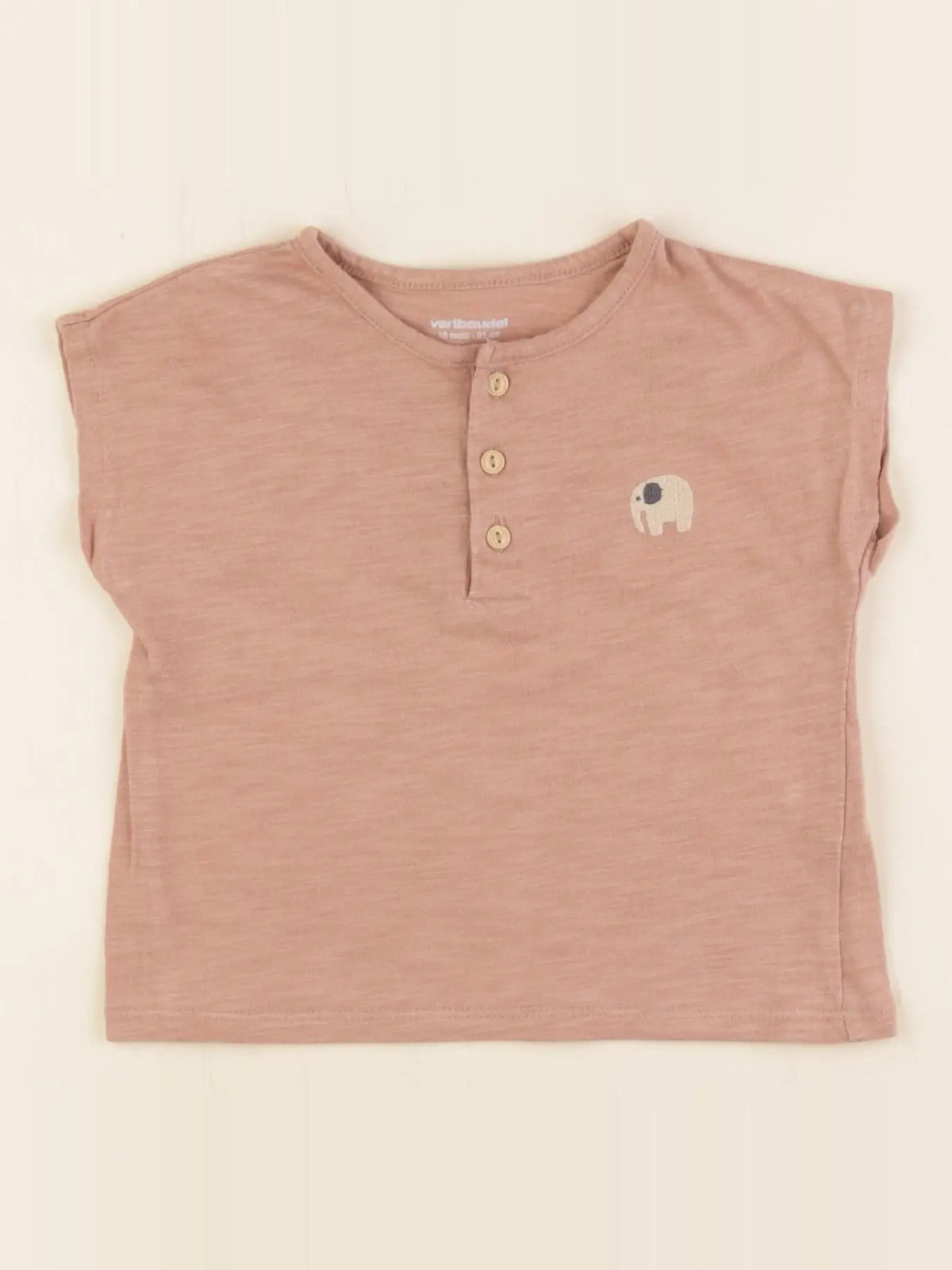 Vertbaudet - tee-shirt marron - 18 mois