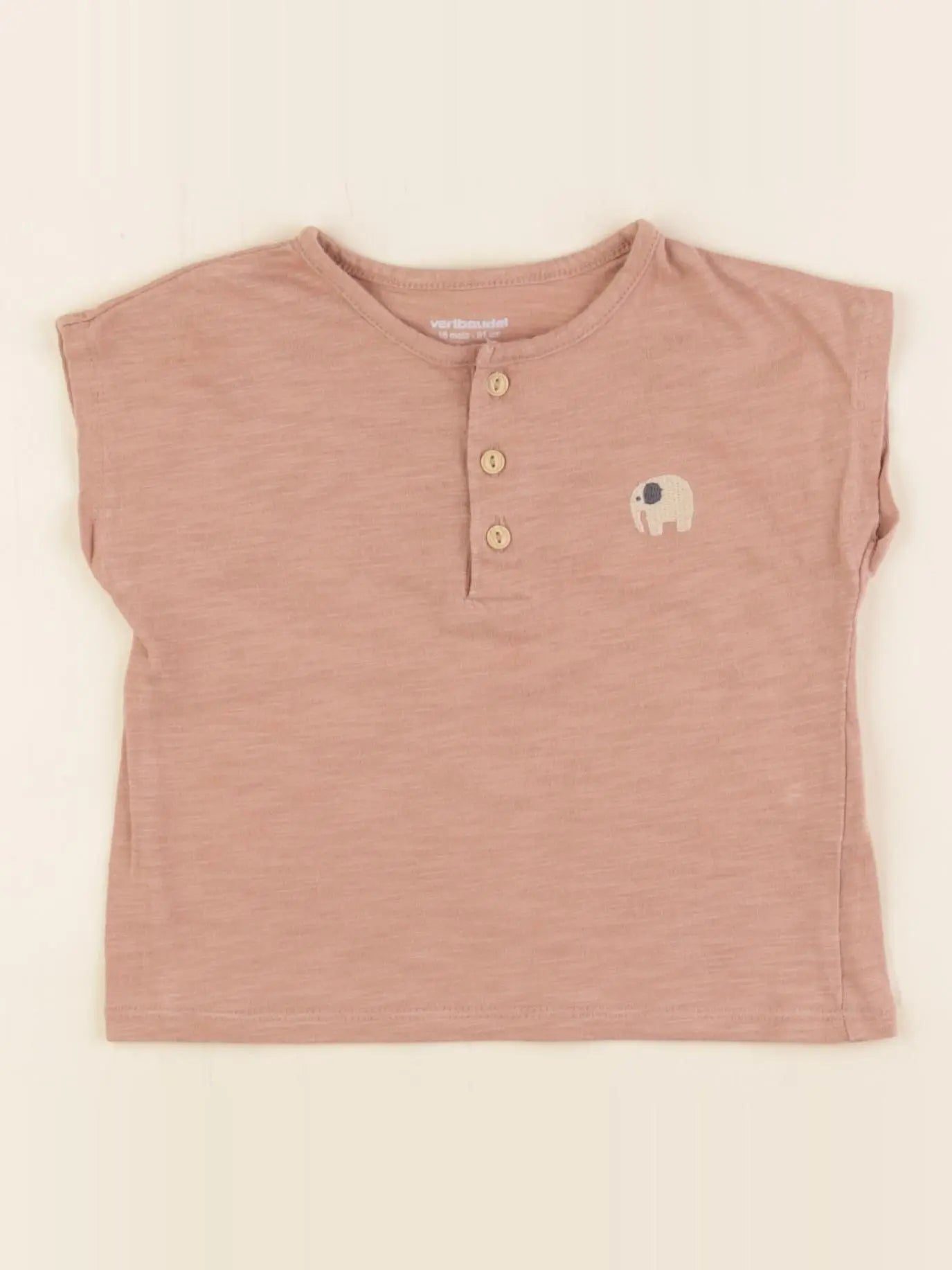Vertbaudet - tee-shirt marron - 18 mois