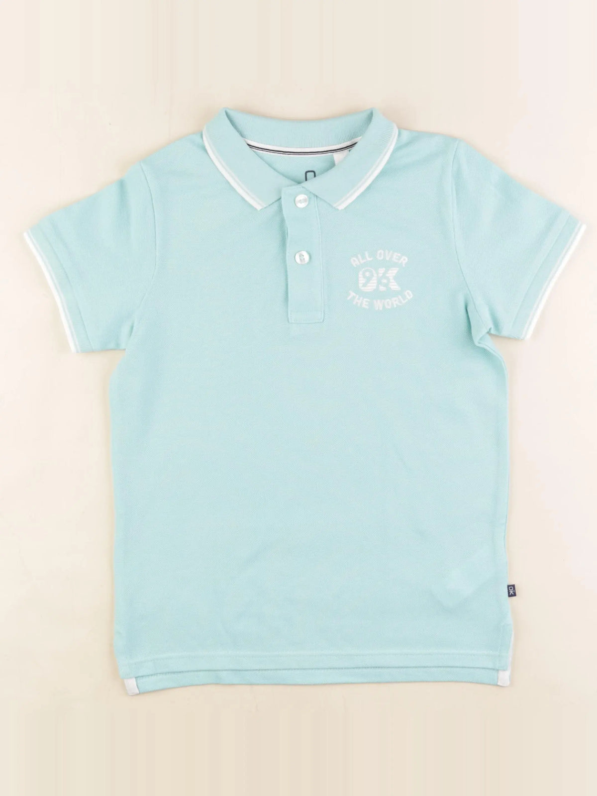 Okaidi - polo bleu - 8 ans