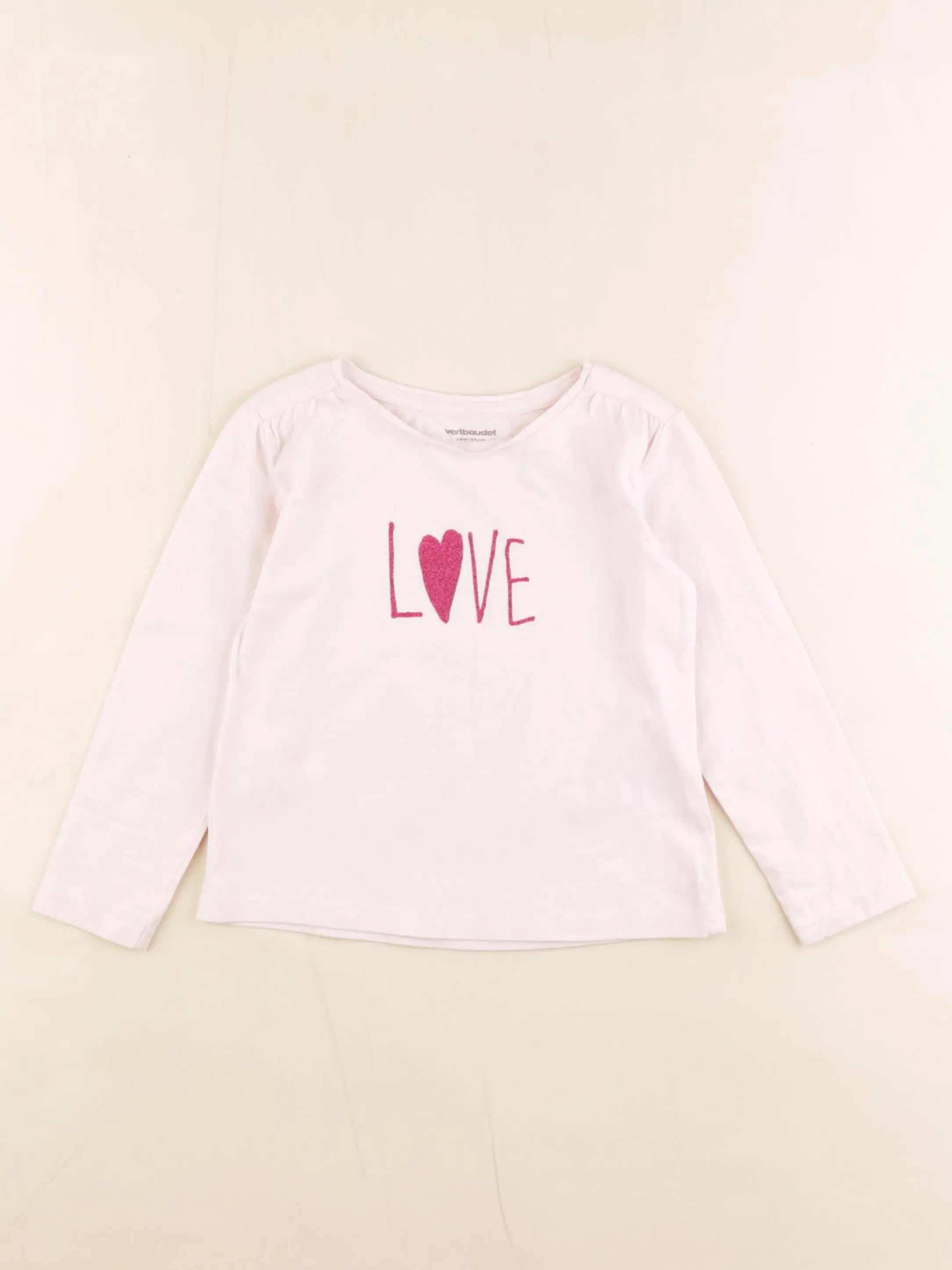 Vertbaudet - tee-shirt rose - 3 ans