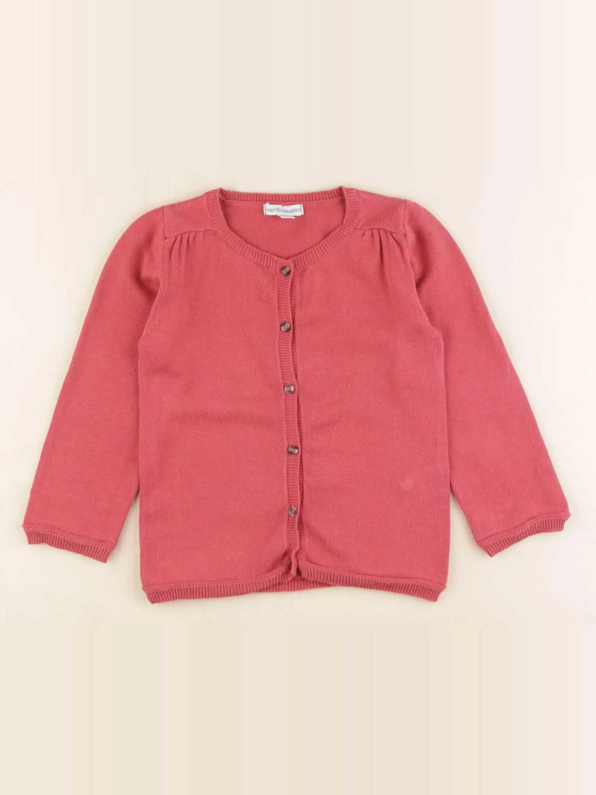 Vertbaudet - gilet rouge - 36 mois