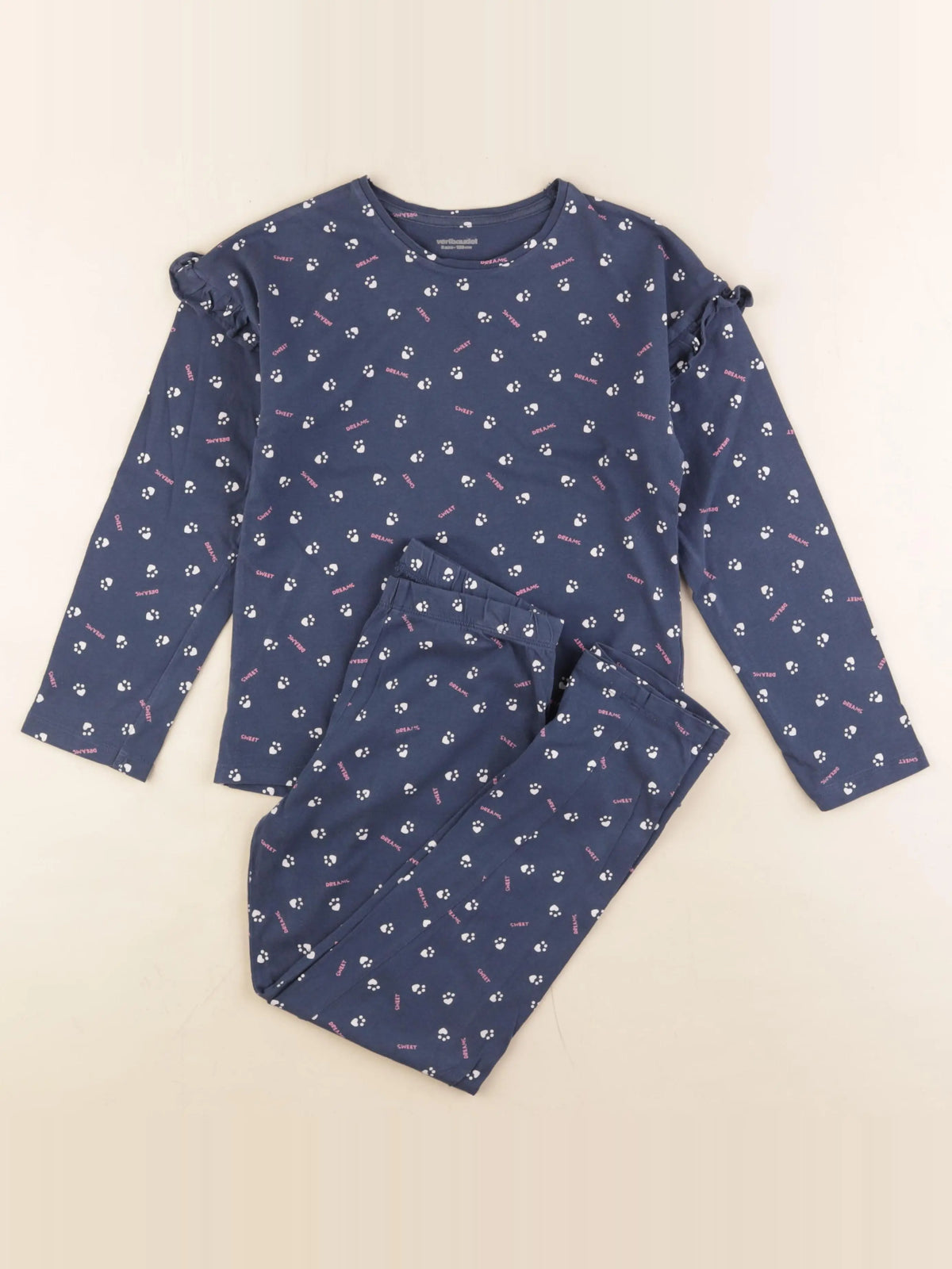 Vertbaudet - pyjama coton bleu - 8 ans