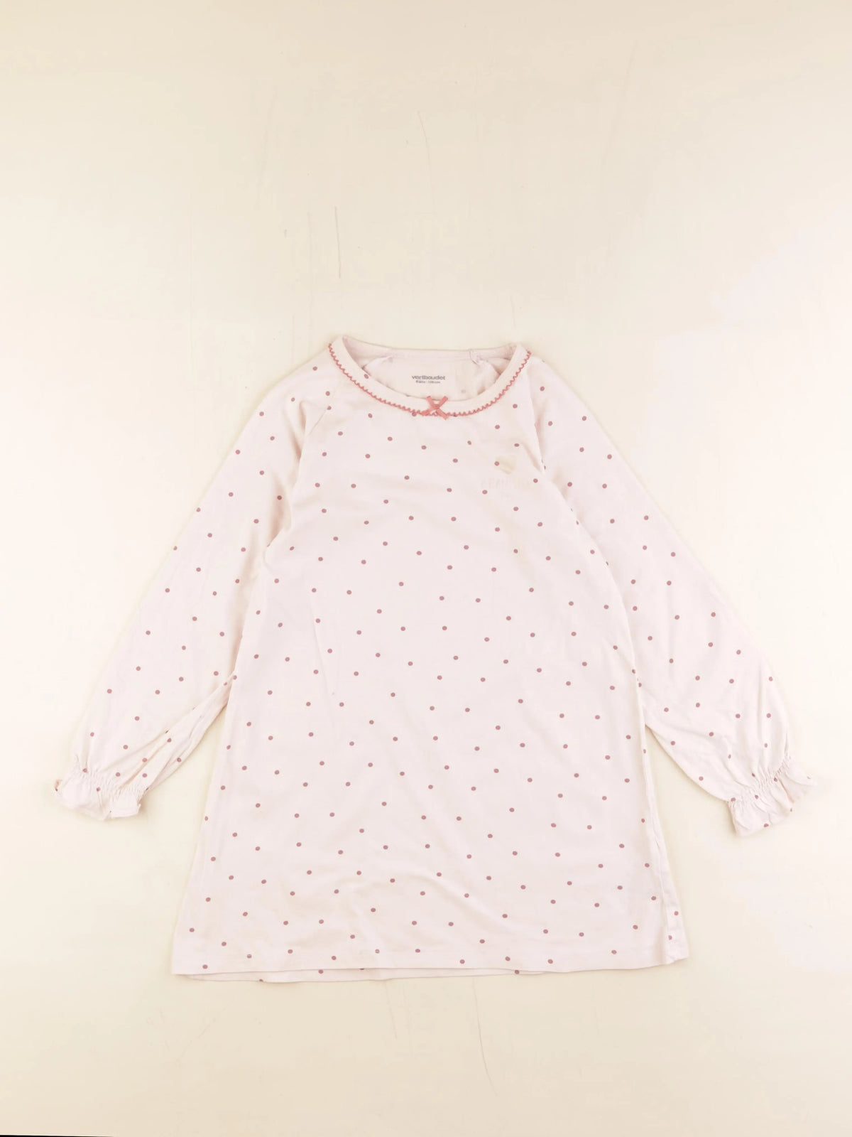 Vertbaudet - chemise de nuit coton rose - 8 ans