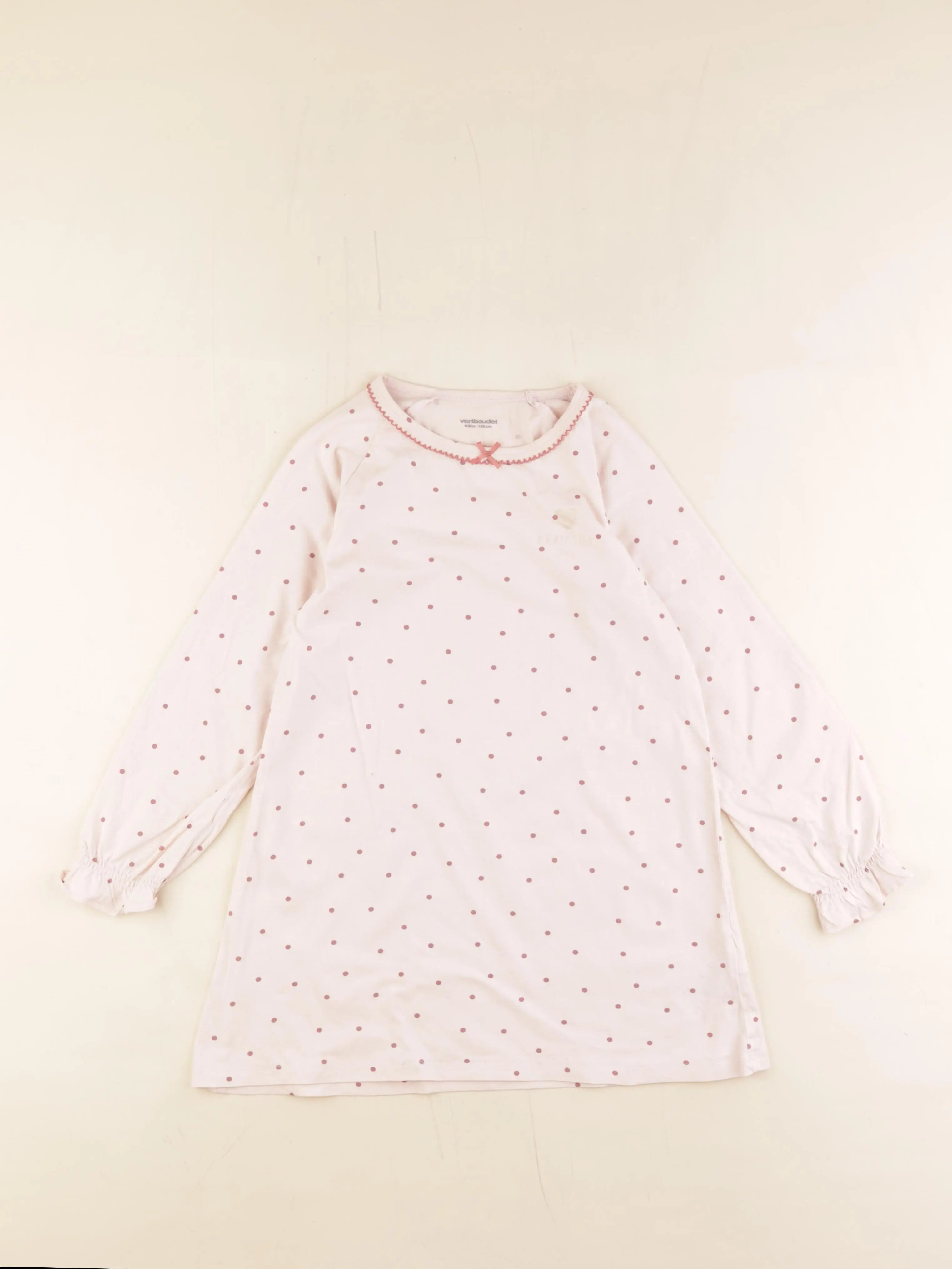 Vertbaudet - chemise de nuit coton rose - 8 ans