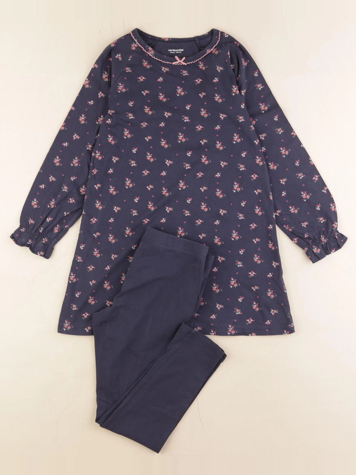 Vertbaudet - pyjama coton bleu - 8 ans