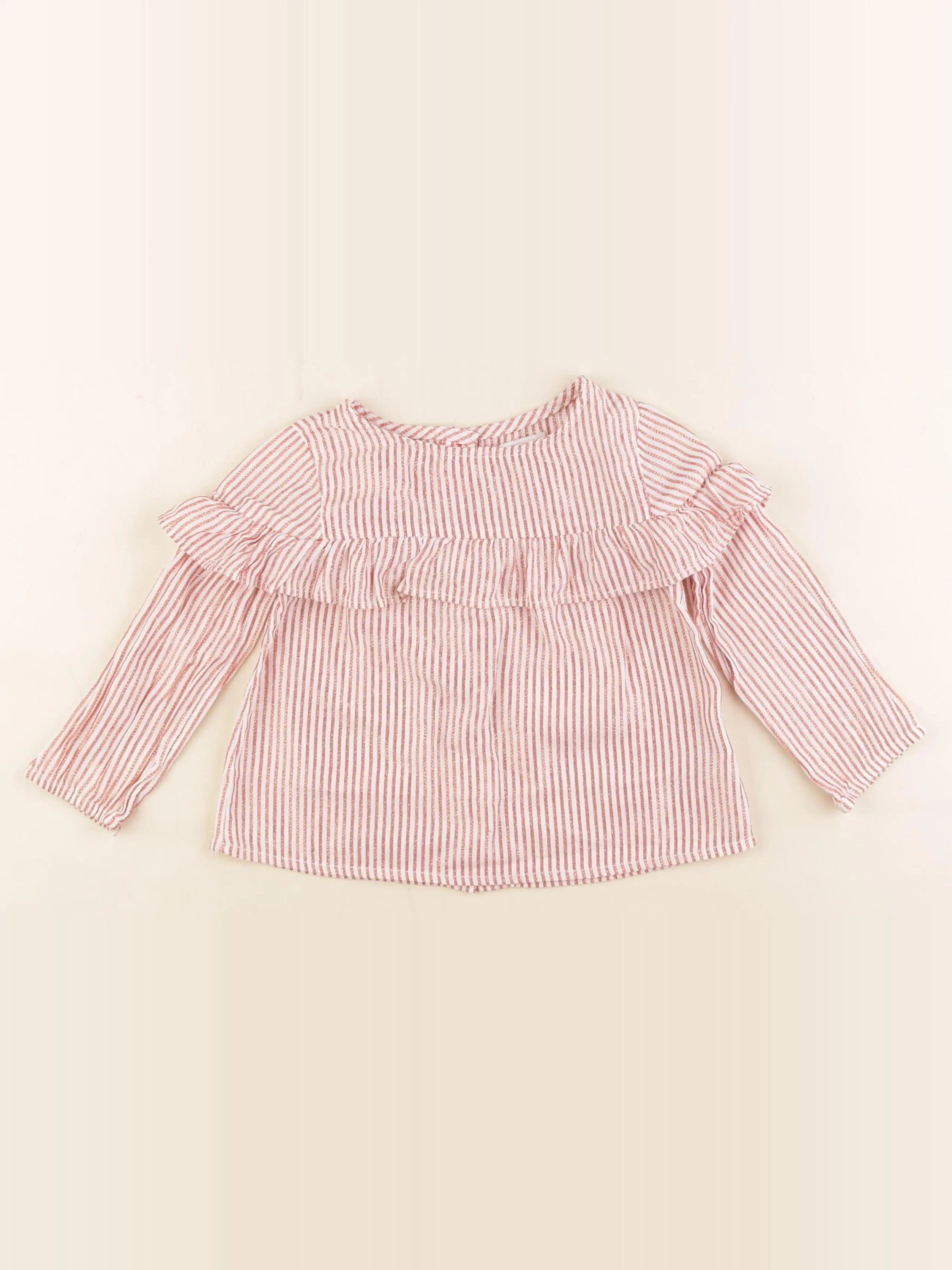 Vertbaudet - blouse blanc, bronze - 3 ans