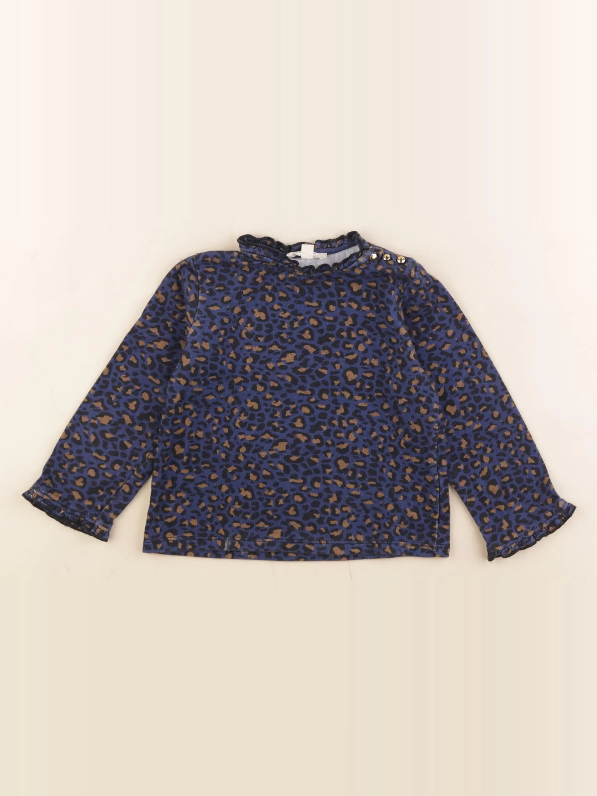 Petit Sézane  - tee-shirt bleu, marron - 3 ans