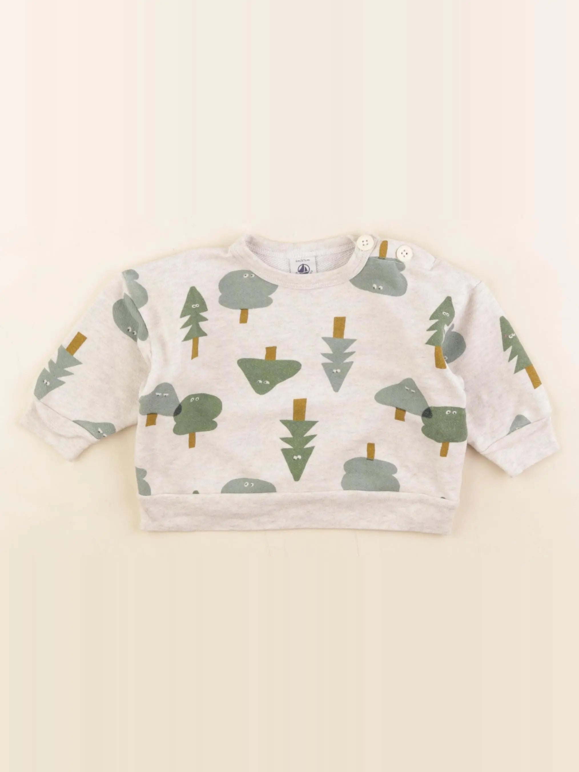 Petit Bateau - sweat multicolore - 6 mois