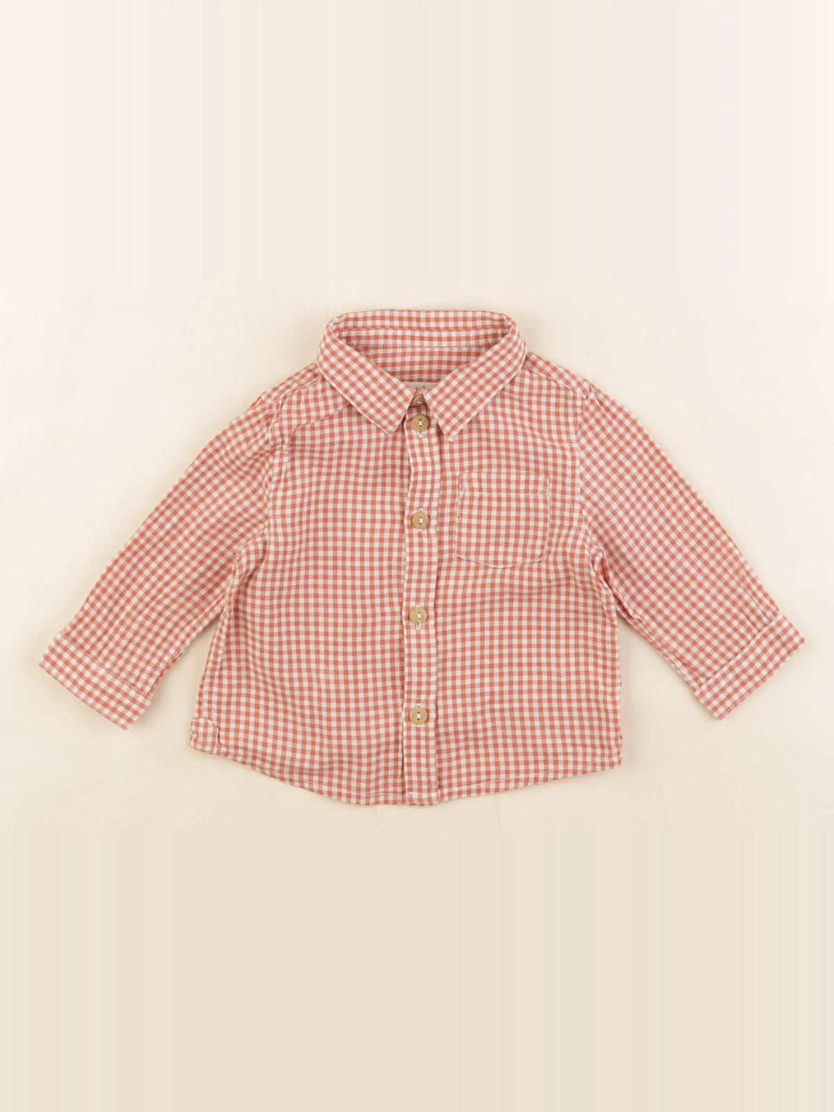 Petit Sézane  - chemise rouge - 6 mois
