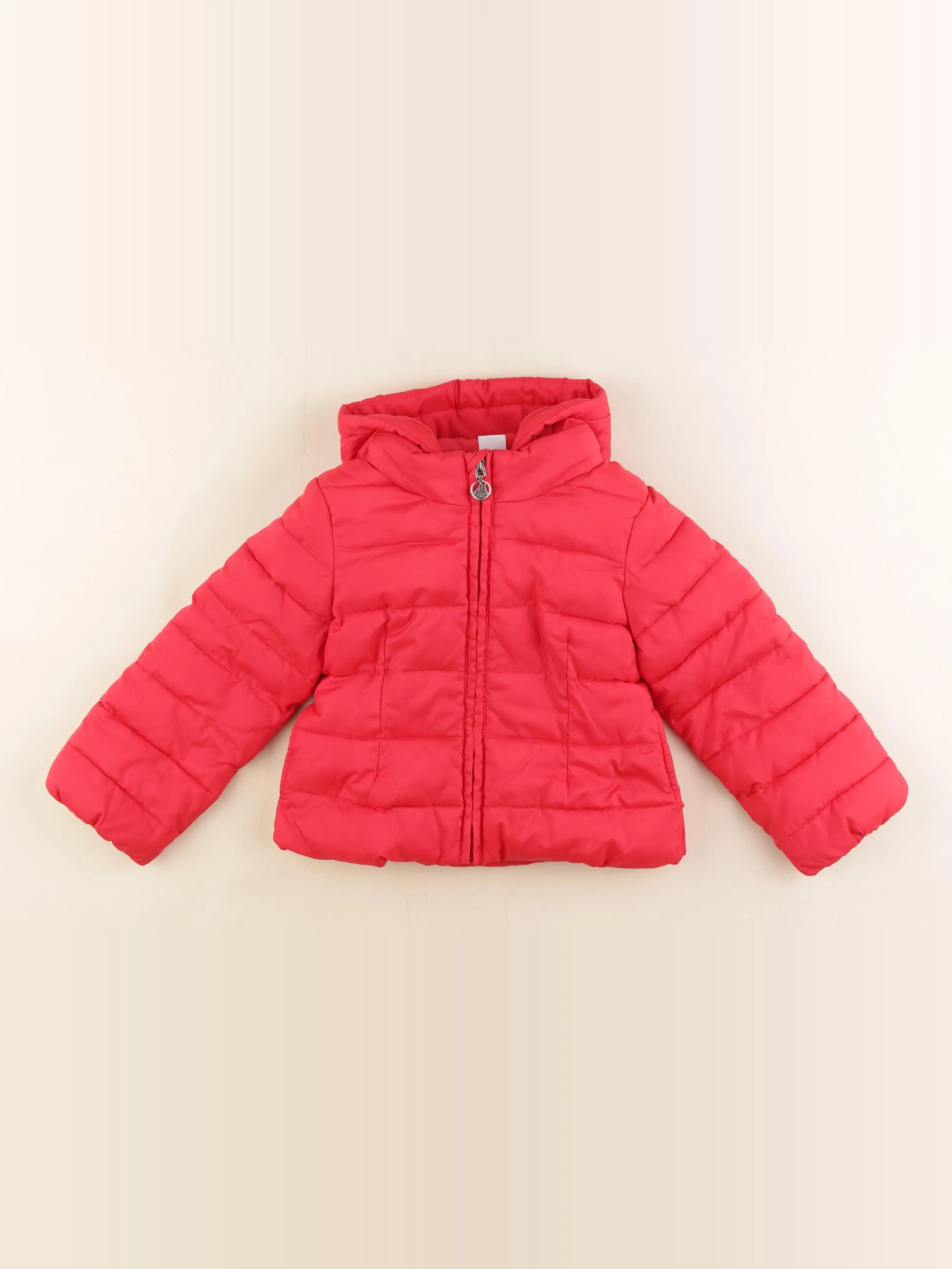 Petit Bateau - doudoune rouge - 3 ans