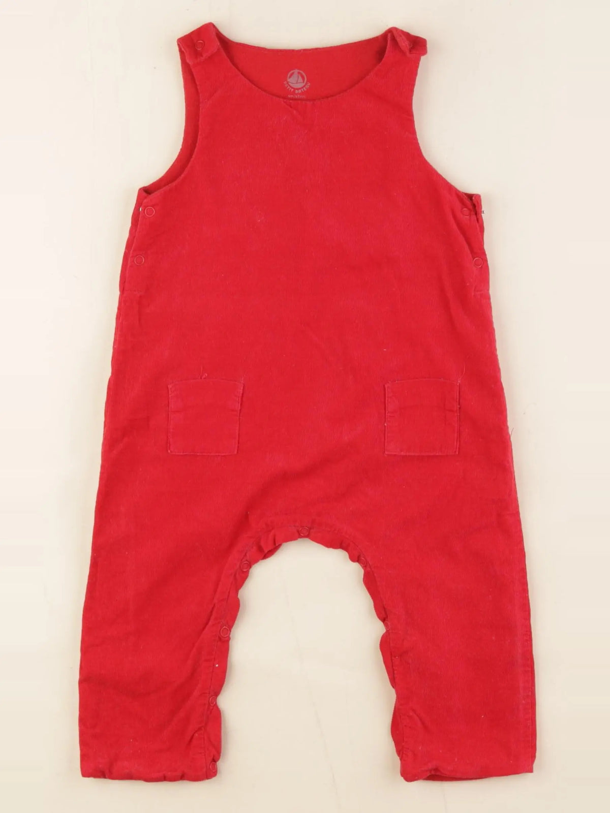 Petit Bateau - salopette rouge - 6 mois