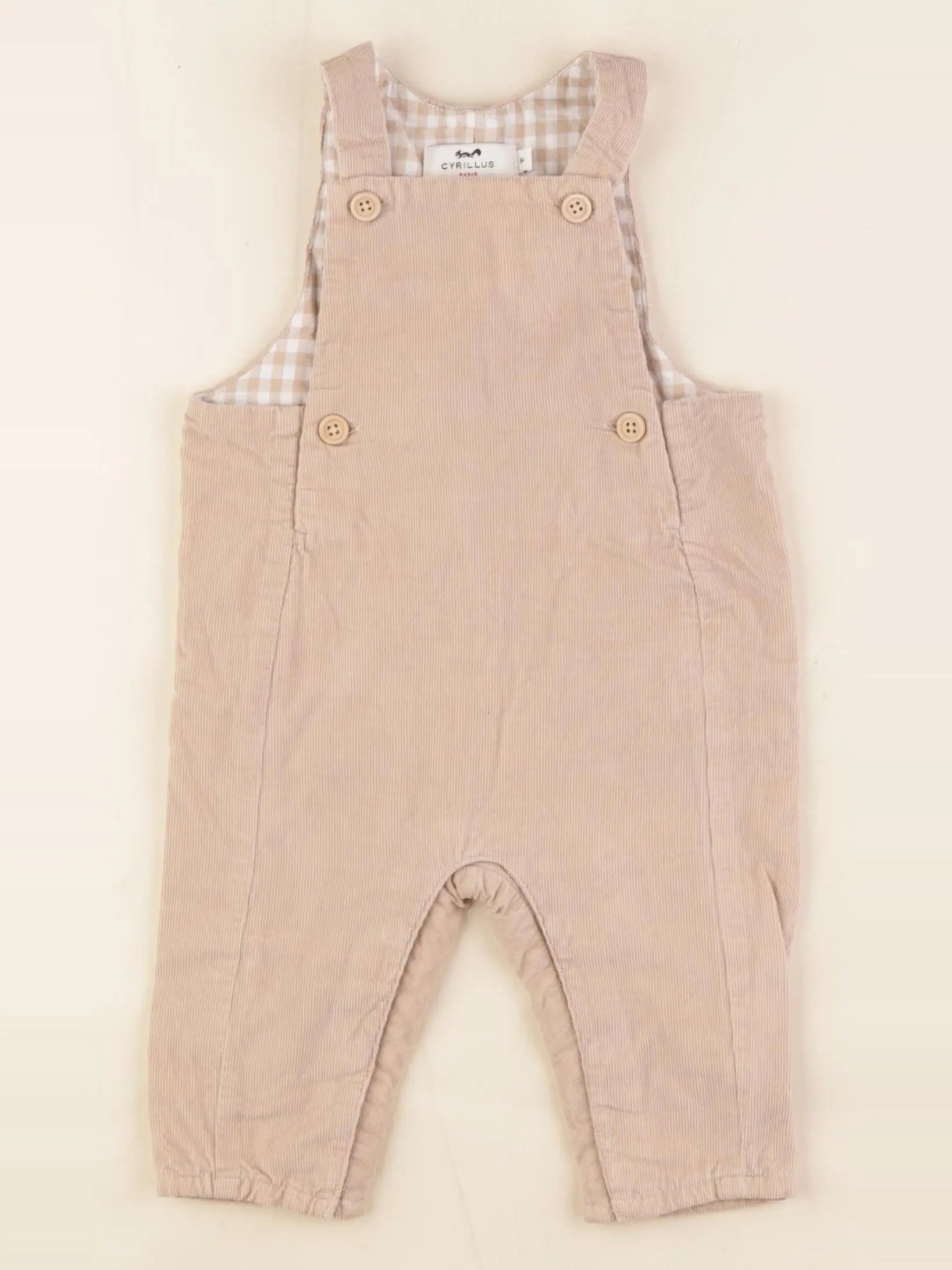 Cyrillus - salopette beige - 6 mois