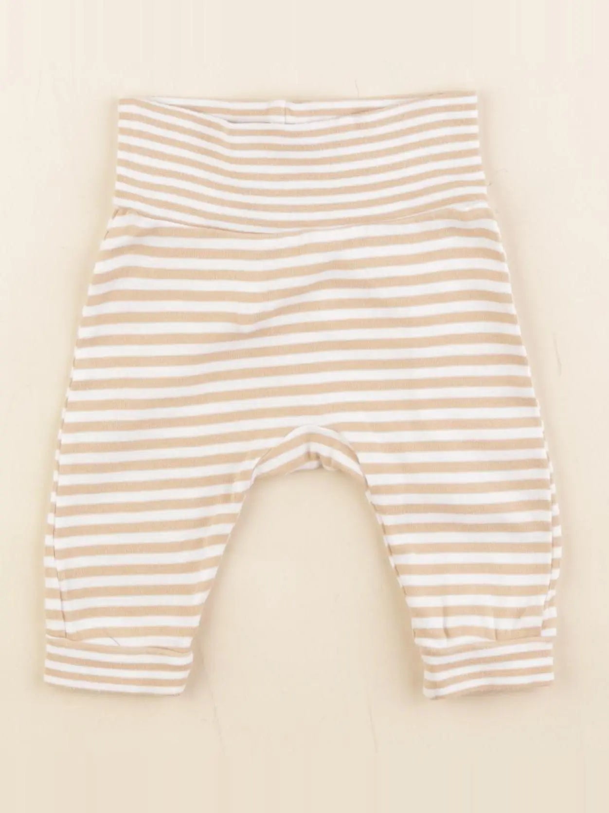 H&M - legging blanc, beige - 2/4 mois