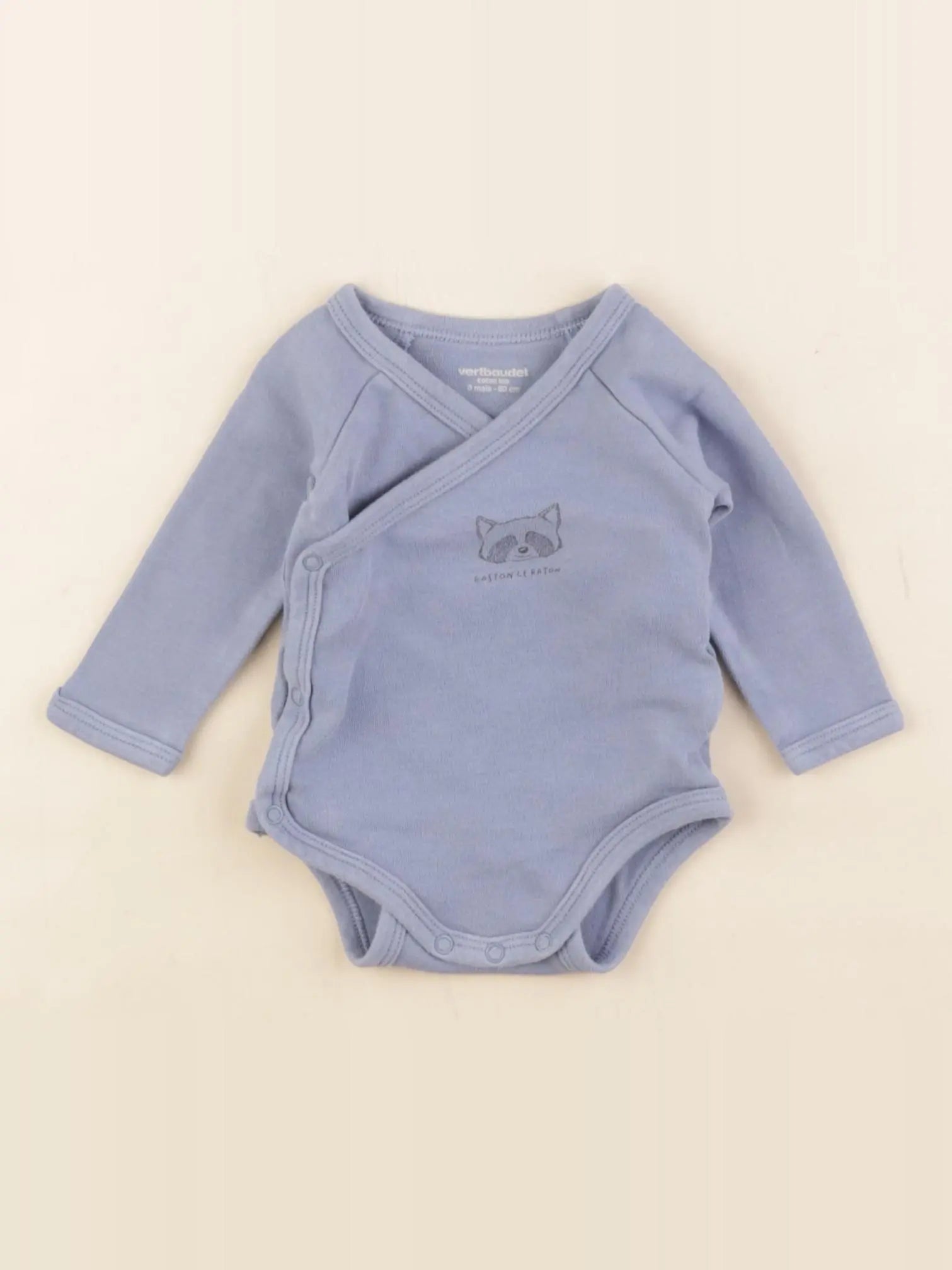 Vertbaudet - body bleu - 3 mois