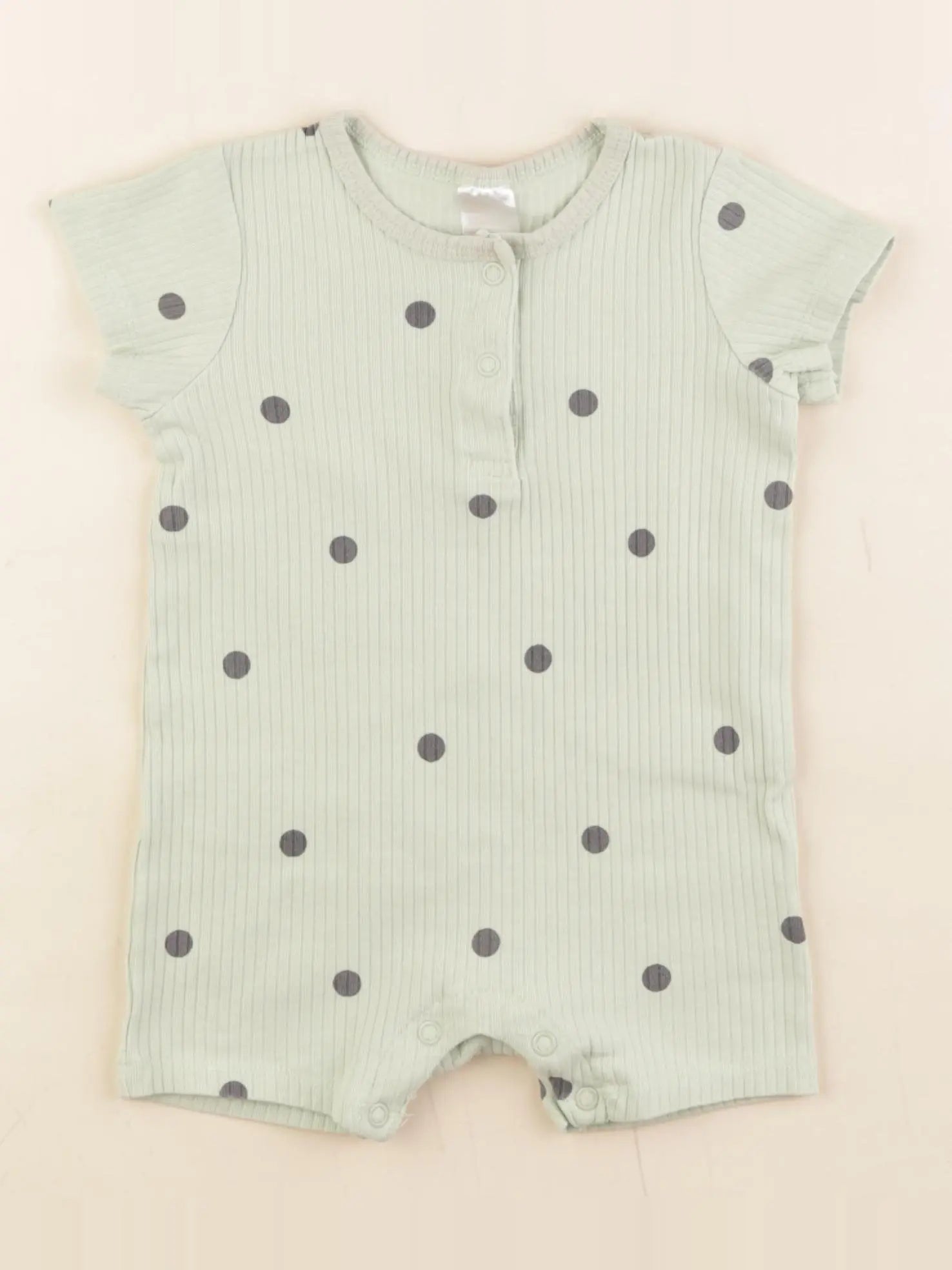 H&M - pyjama coton vert - 4/6 mois