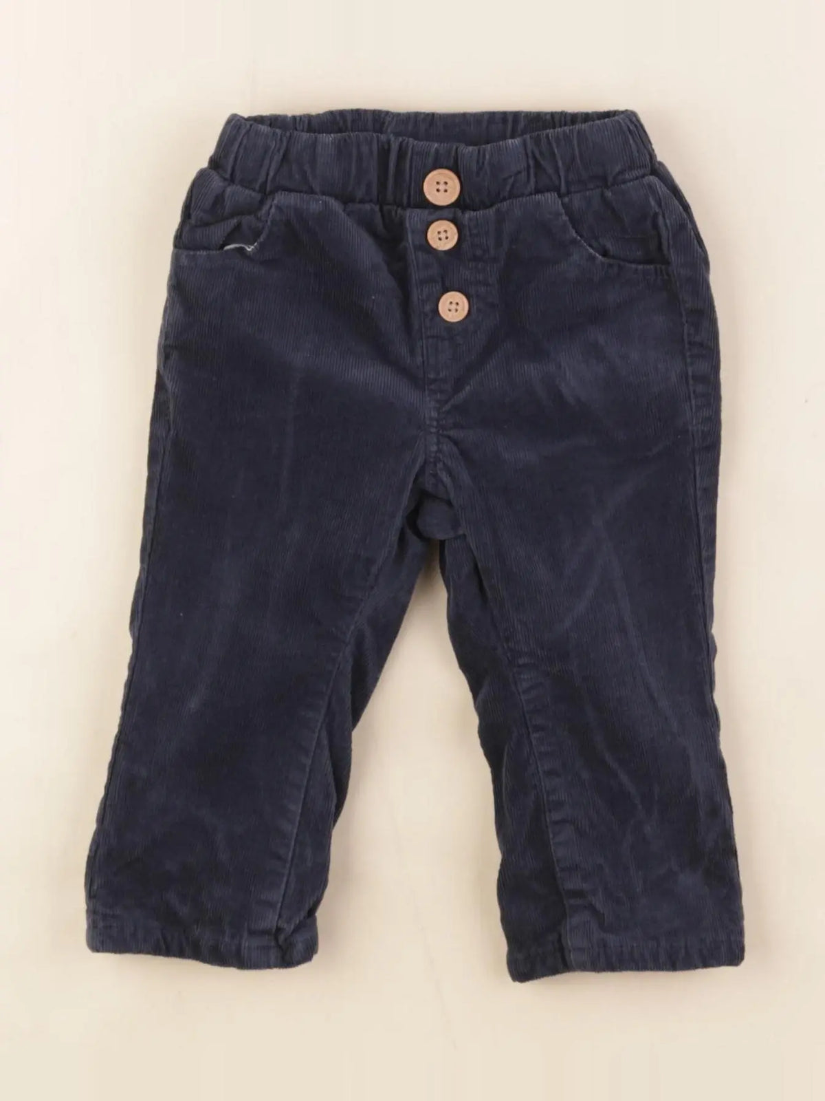 Tape à l'oeil - pantalon doublé bleu - 6 mois
