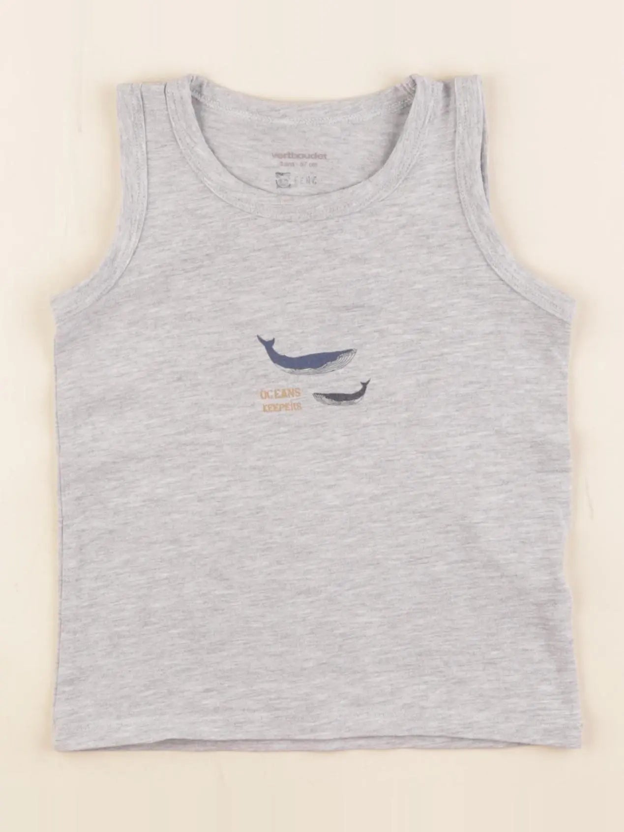 Vertbaudet - débardeur gris - 3 ans