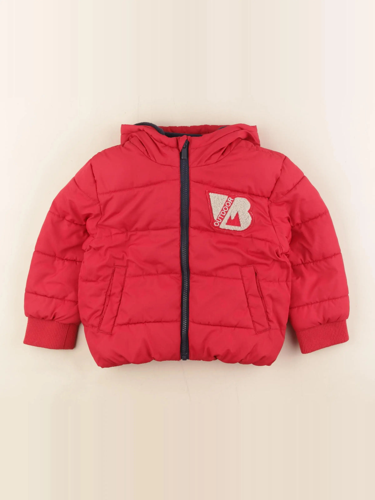 Vertbaudet - doudoune rouge - 3 ans