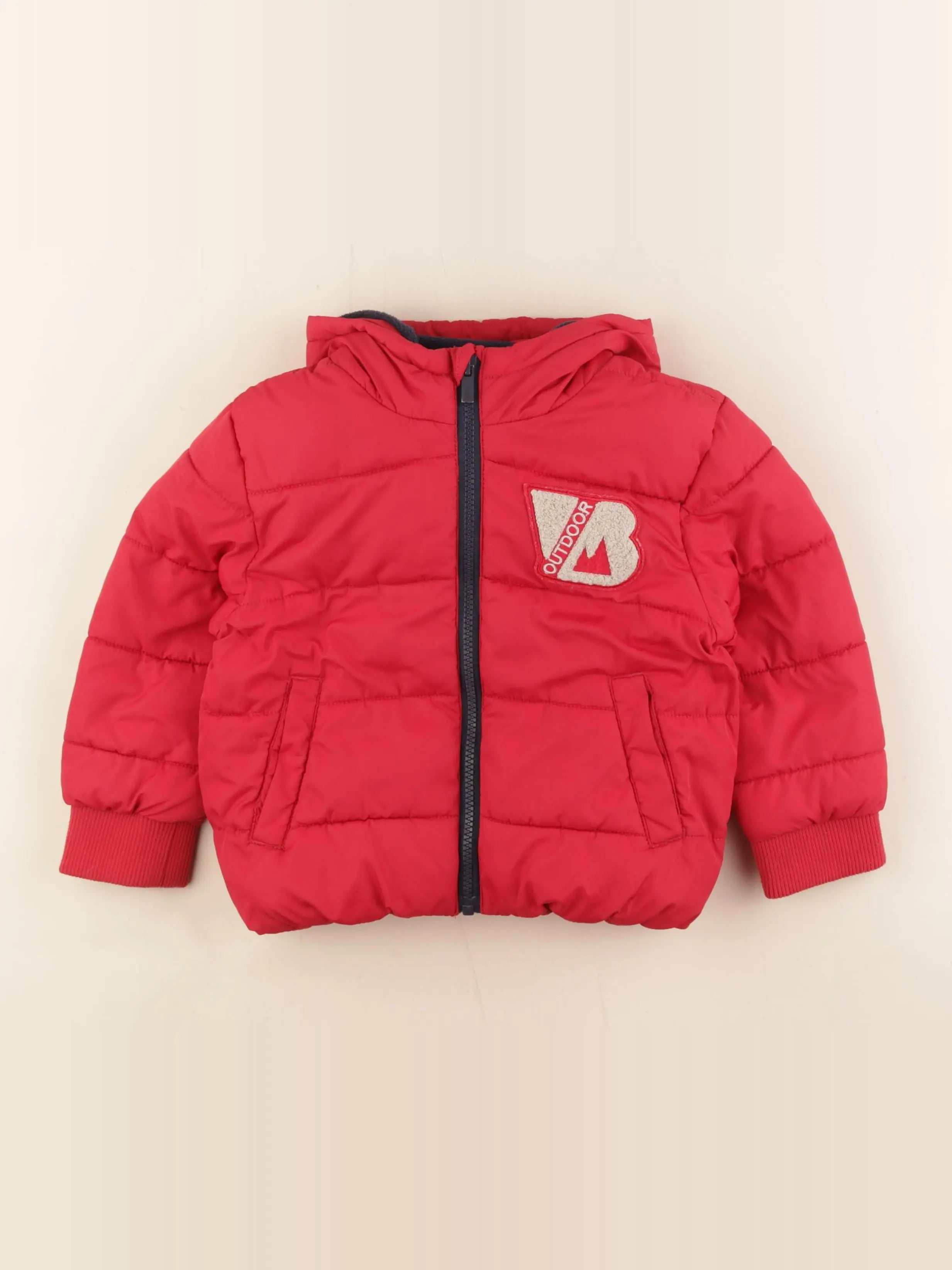 Vertbaudet - doudoune rouge - 3 ans