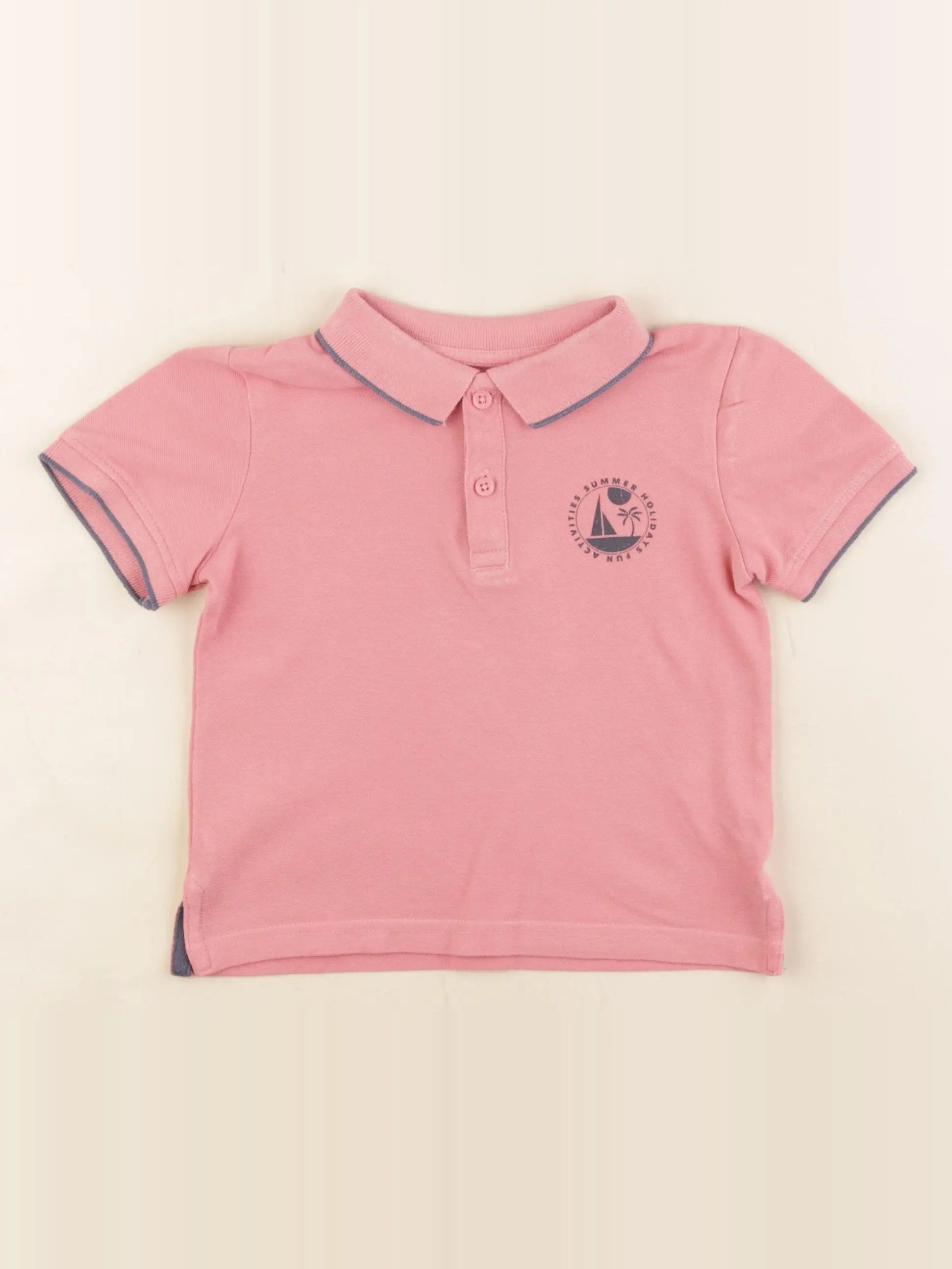 Vertbaudet - polo rose - 3 ans