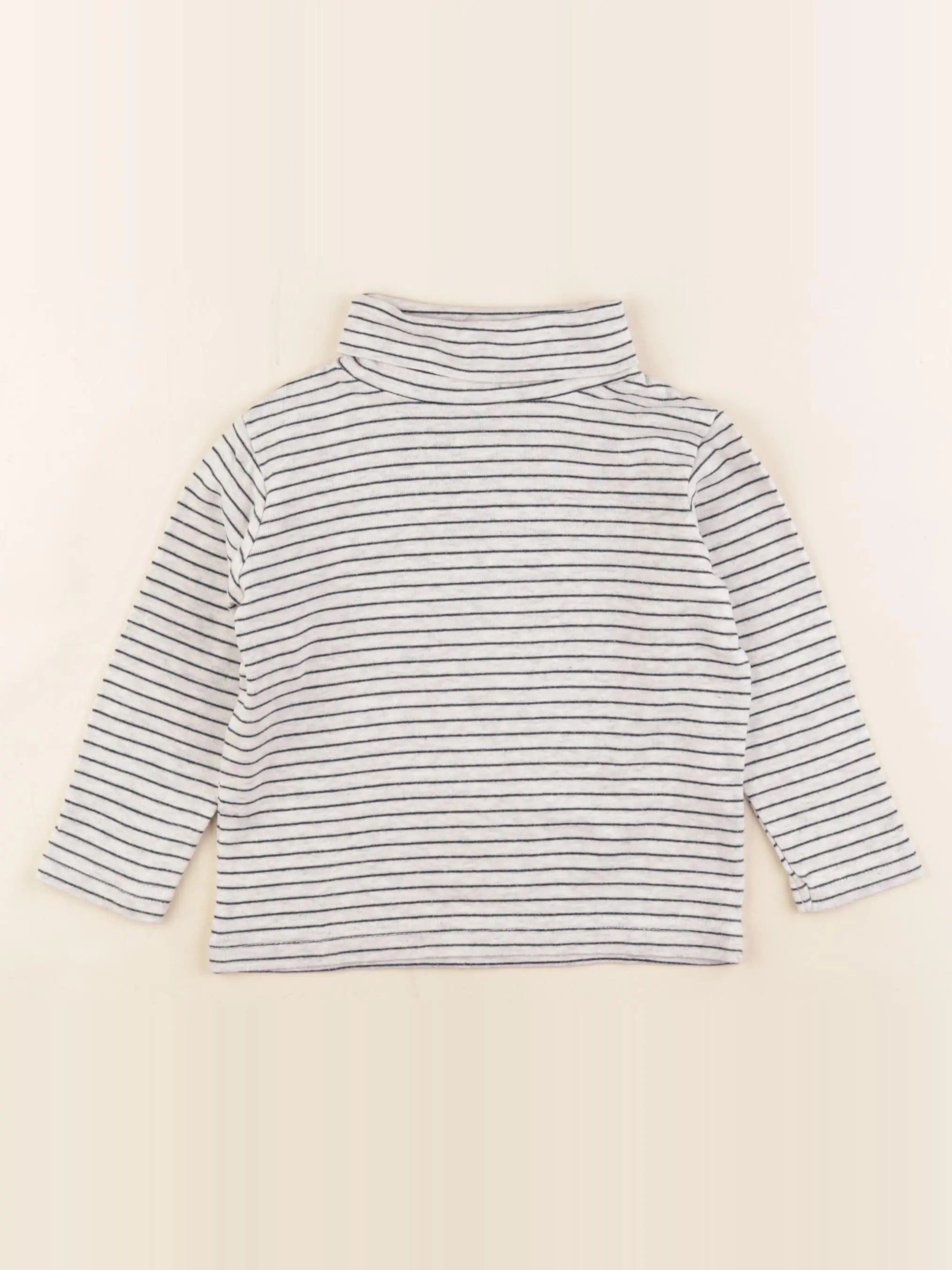 Vertbaudet - sous-pull bleu, gris - 3 ans