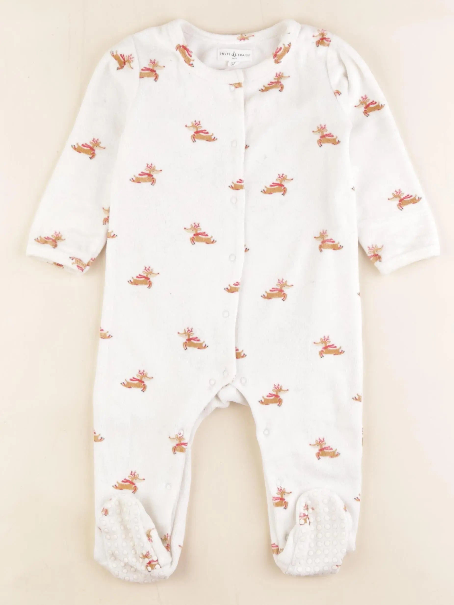 Vertbaudet - pyjama velours blanc - 12 mois