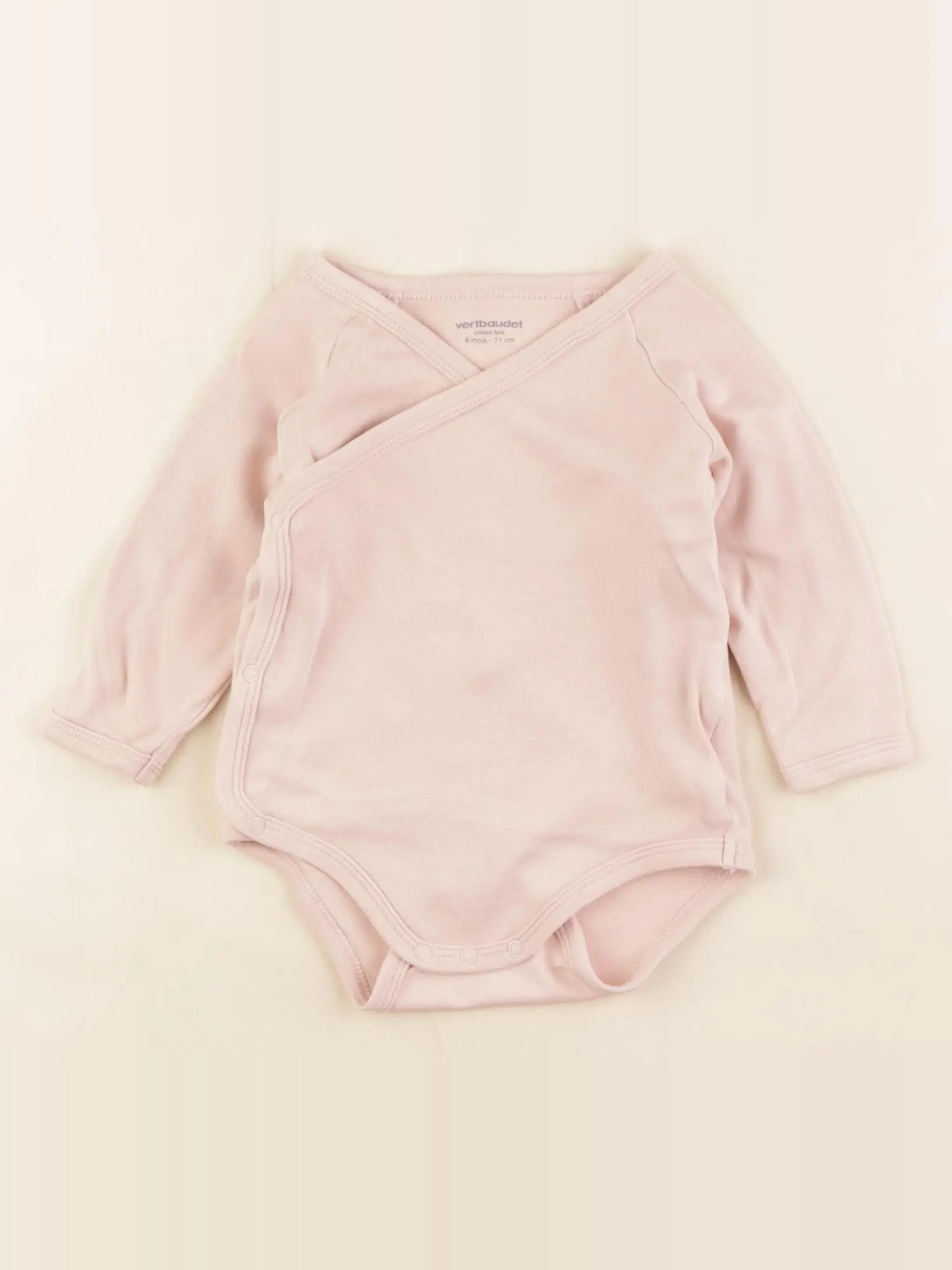 Vertbaudet - body rose - 9 mois