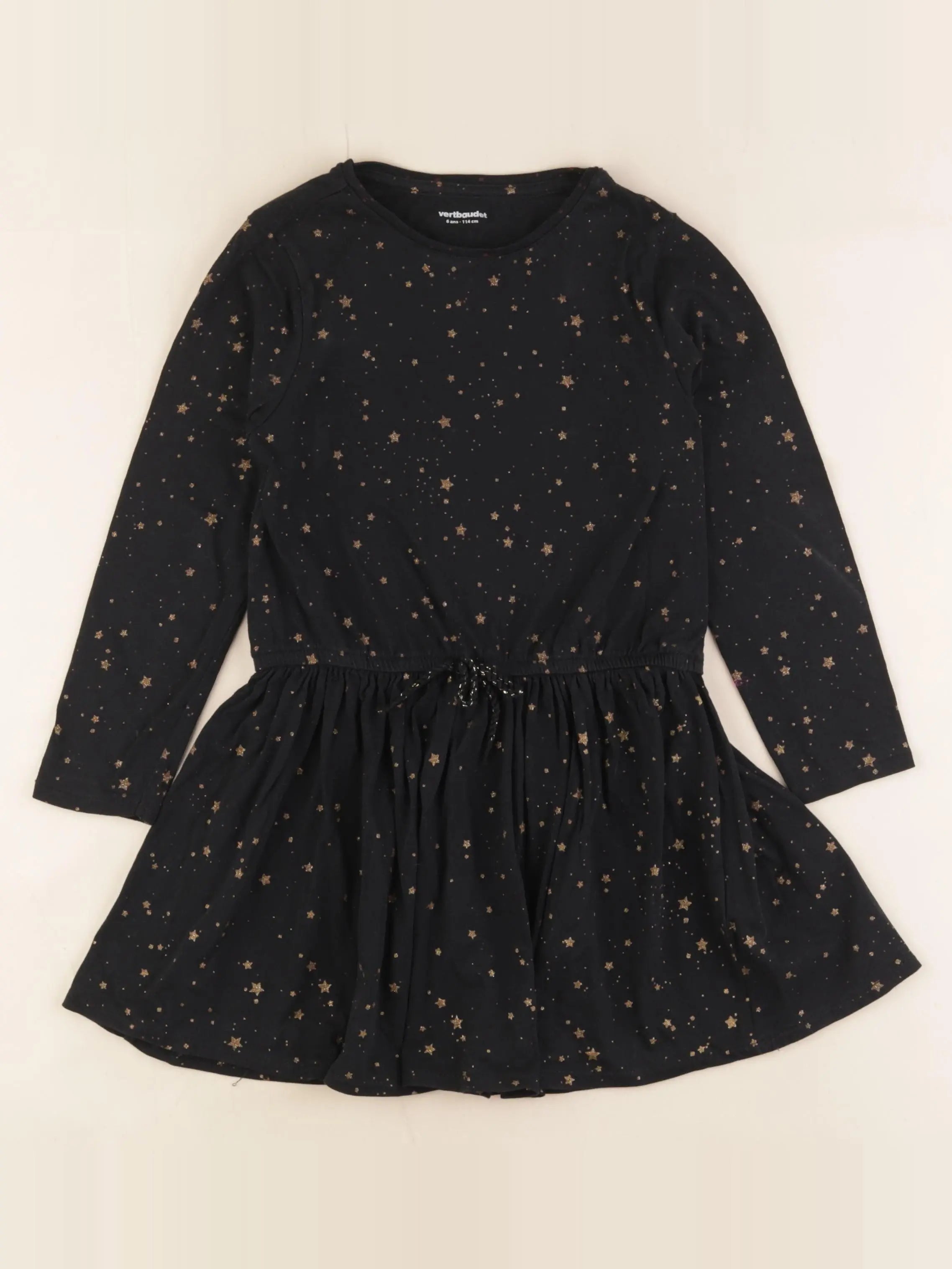 Vertbaudet - robe noir, bronze - 6 ans