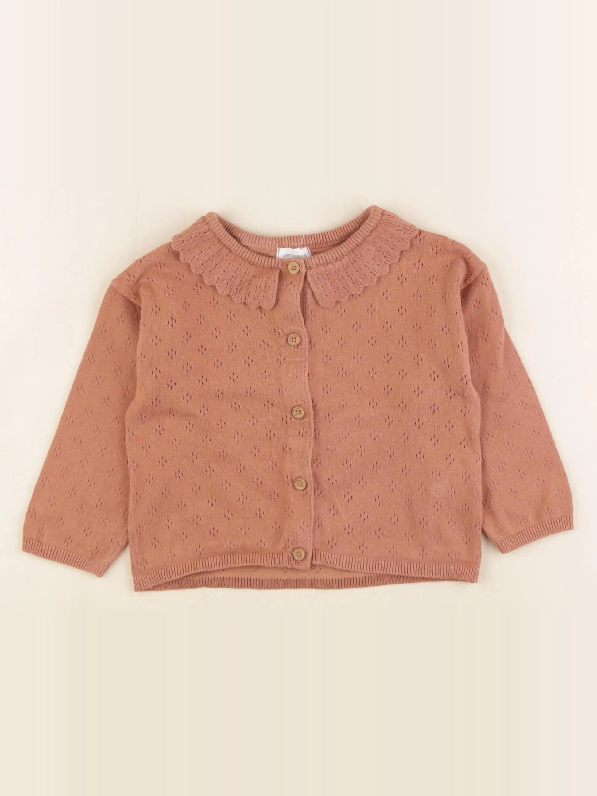 Vertbaudet - gilet marron - 18 mois