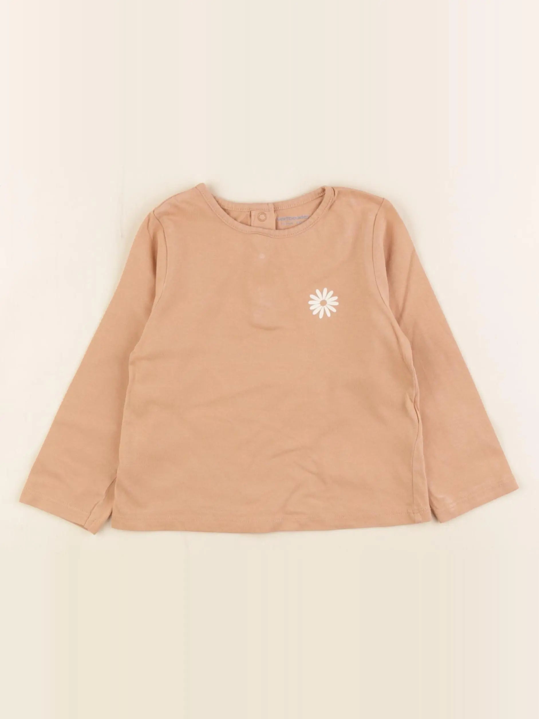 Vertbaudet - tee-shirt marron - 18 mois