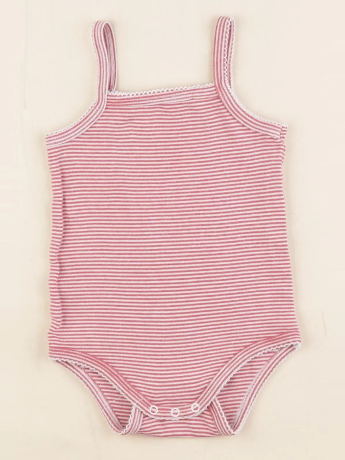 Vertbaudet - body rose, blanc - 24 mois